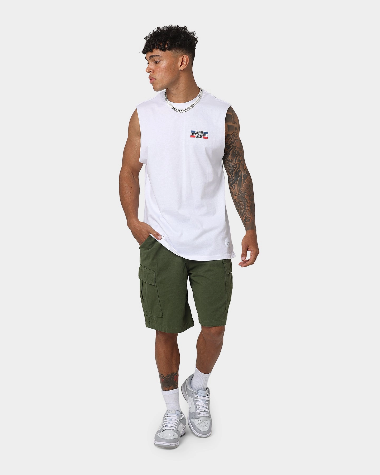 Carre Carr??-CRV Muscle T-Shirt White Classic Cut