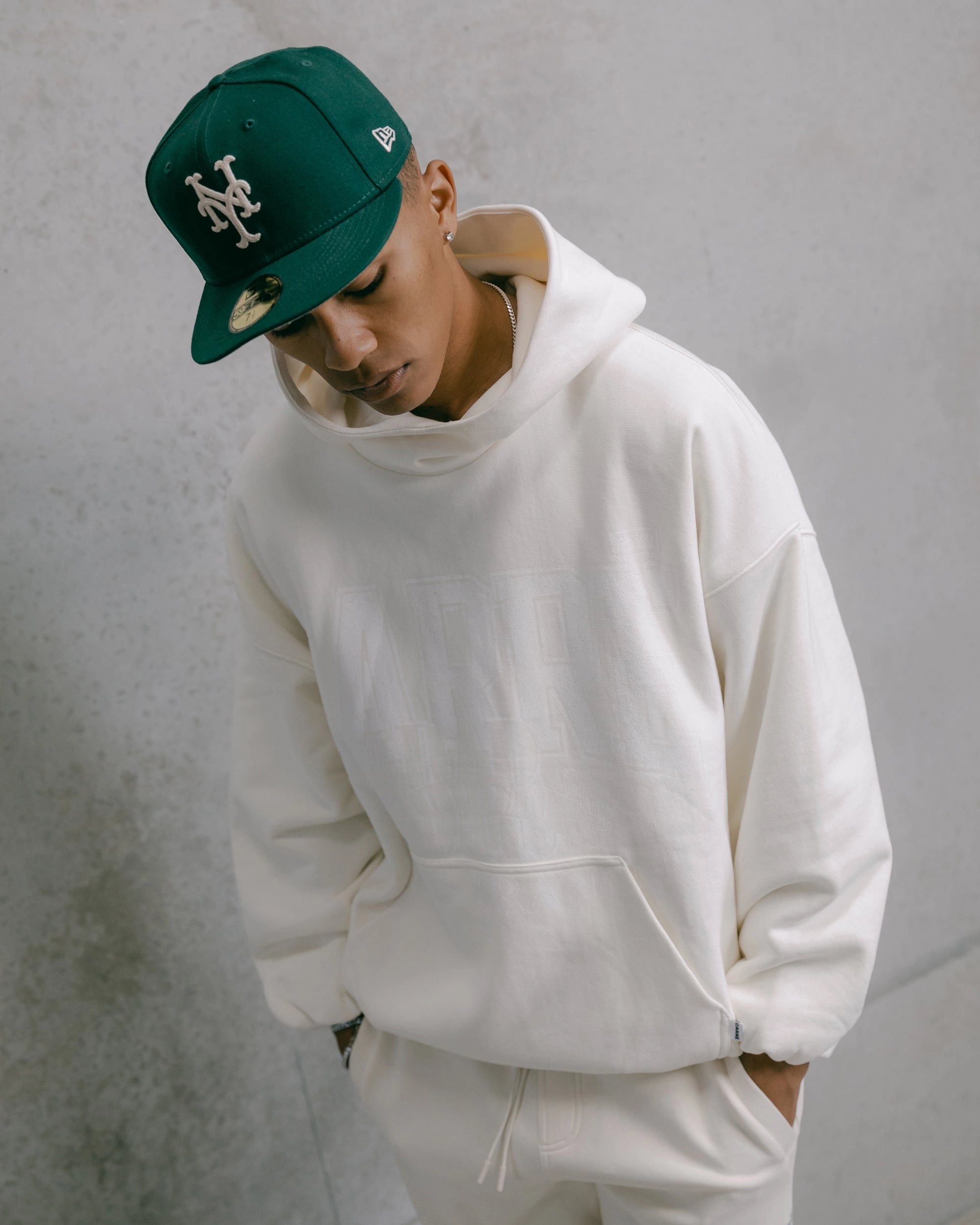 Carre Champs Oversized Superior Hoodie Off White Active Layer Nano Coated Fabric