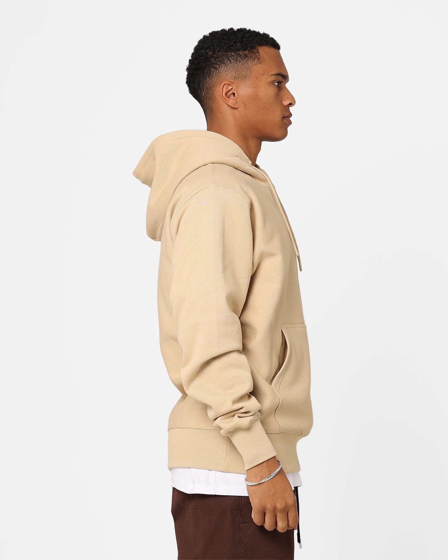 Party Convertible Collar Carre Class Hoodie Stone