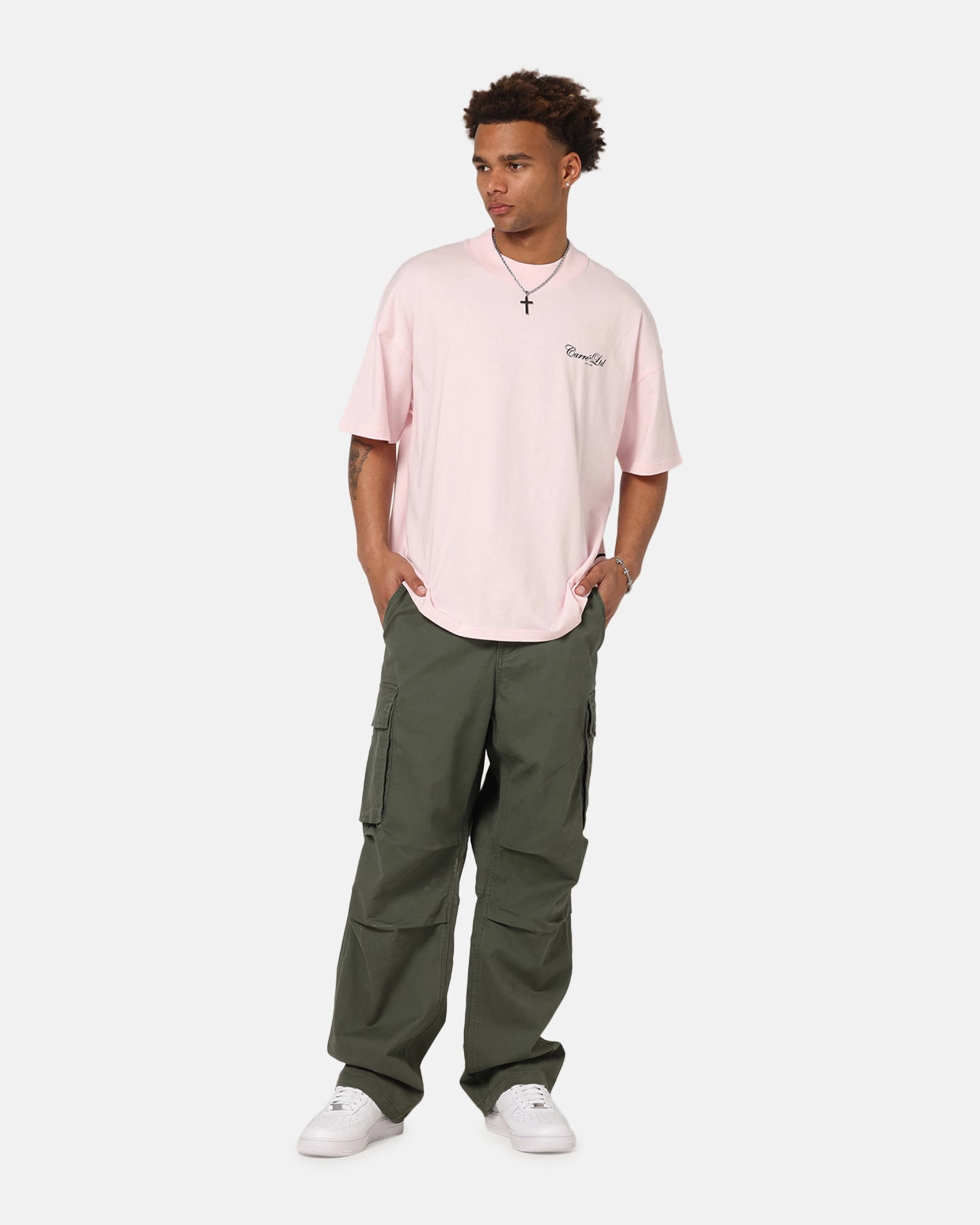Carre Classic Cargo Pants Khaki simple design Flexible Durability