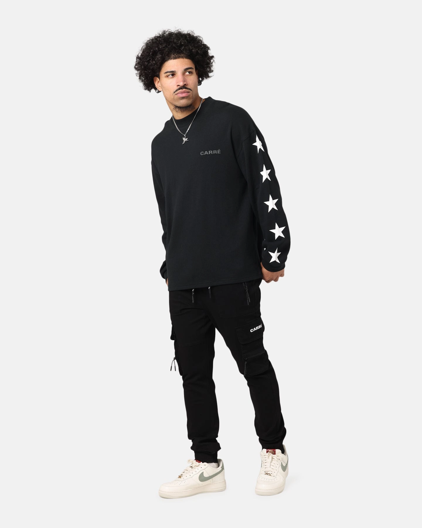Carre Classic Jogger Black Tapered Leg Design Sporty Comfort Fit