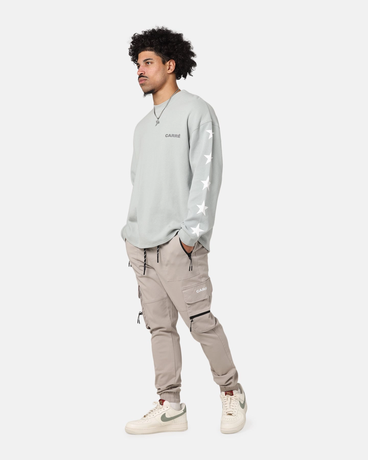Basic Style Versatile Wearable Carre Classic Jogger Grey