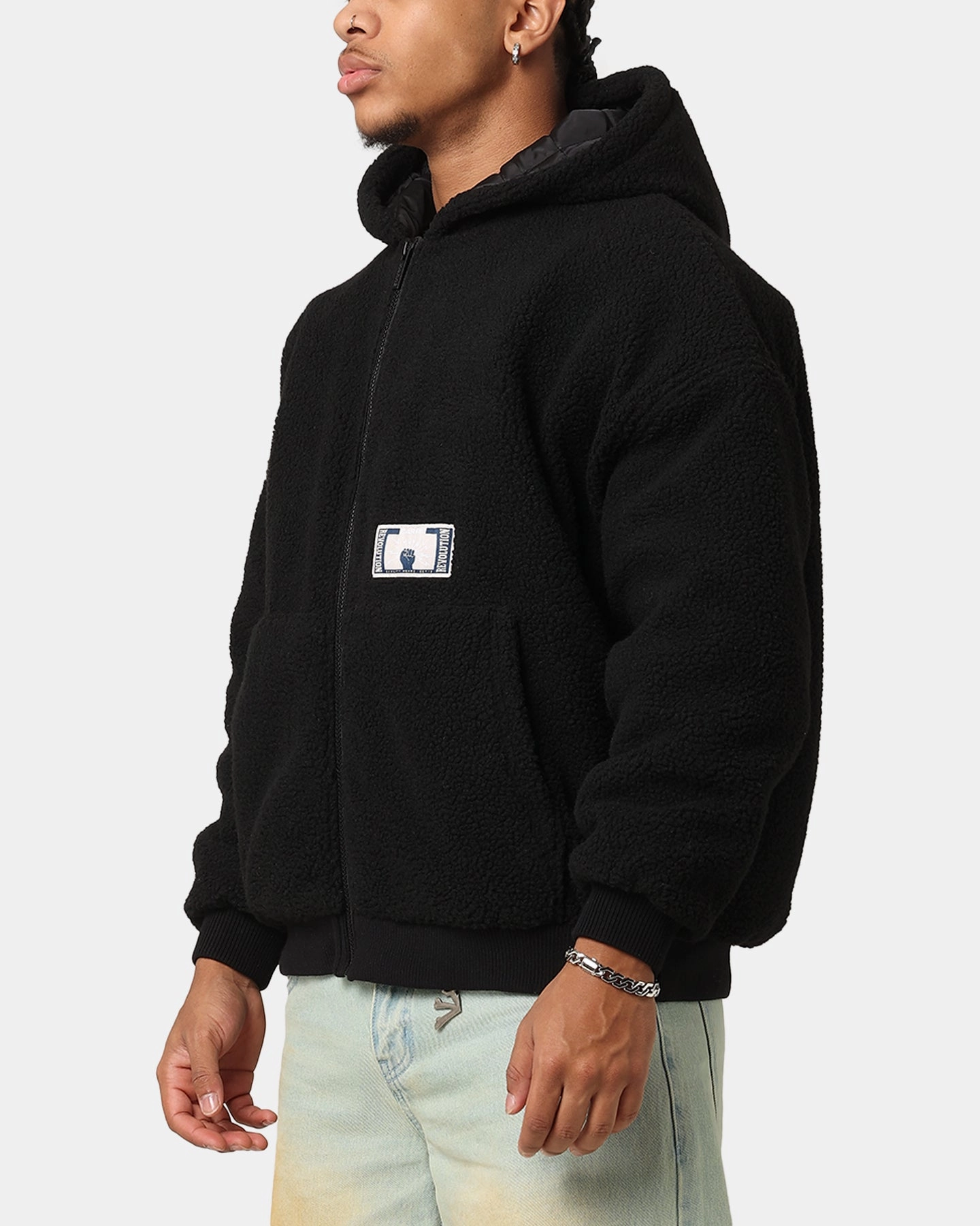 thrift - store find Outdoor Shield Carre Classic Sherpa Jacket Black