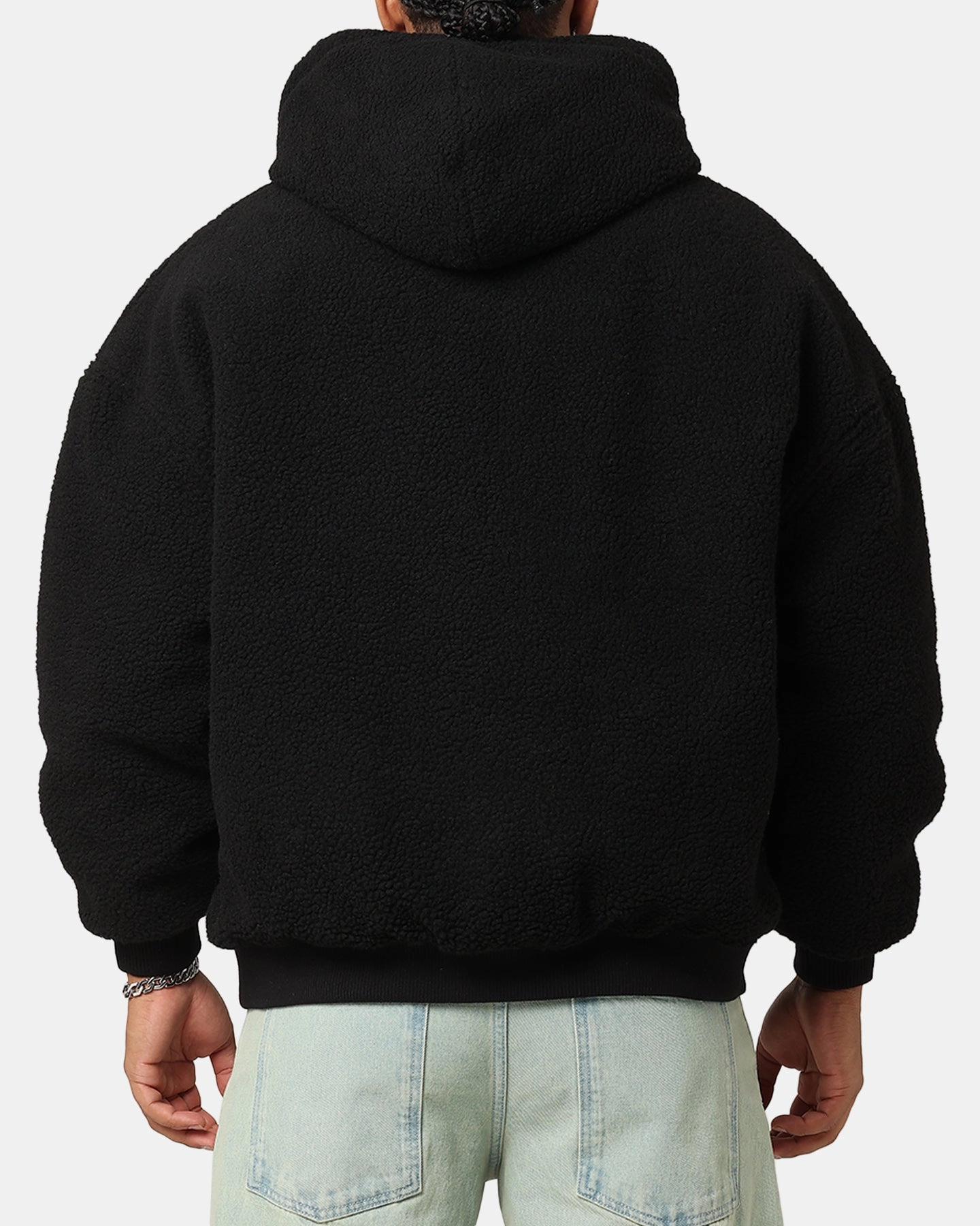Animal Print Carre Classic Sherpa Jacket Black