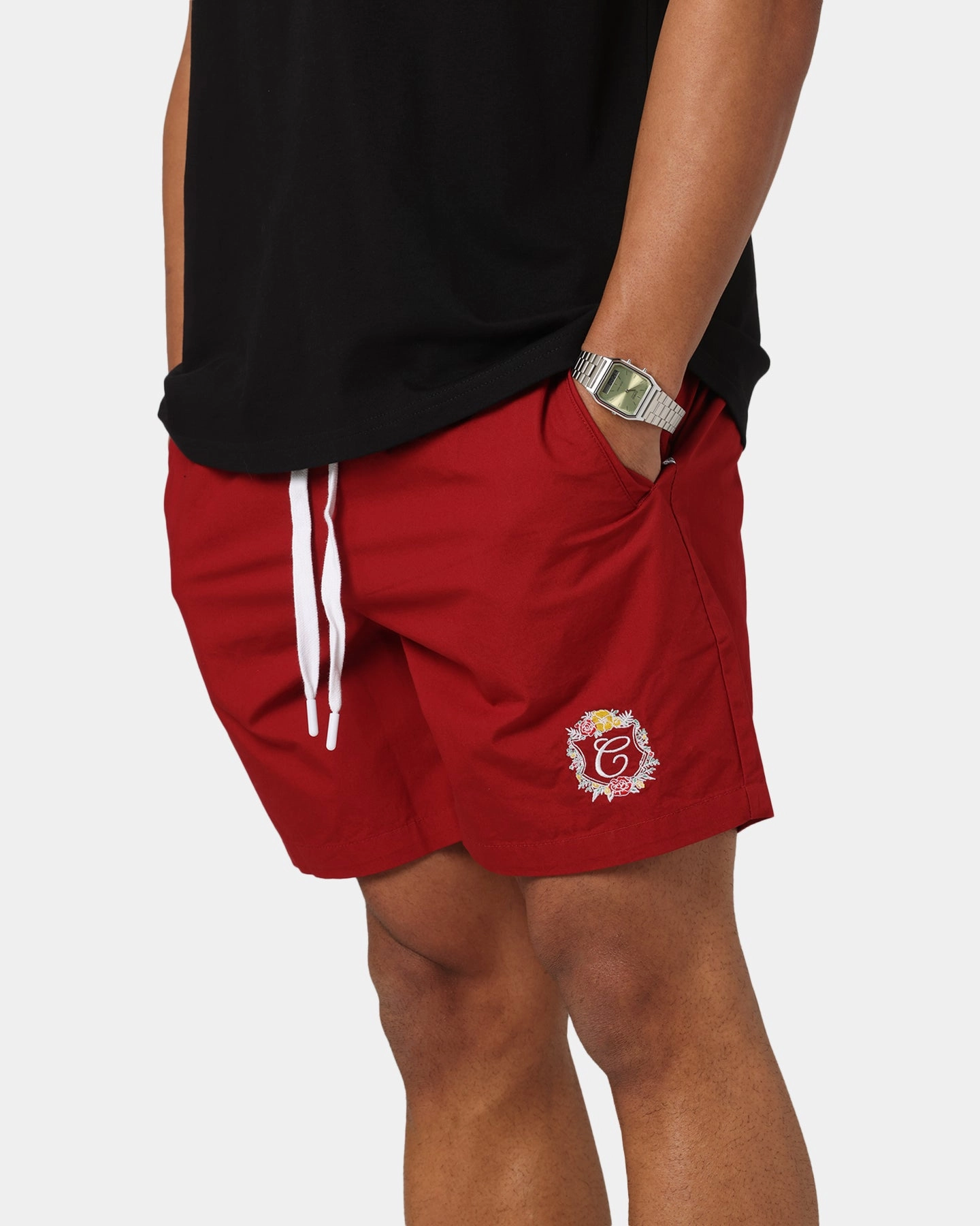 Carre Club Carr?? Shorts Deep Red Playful Style