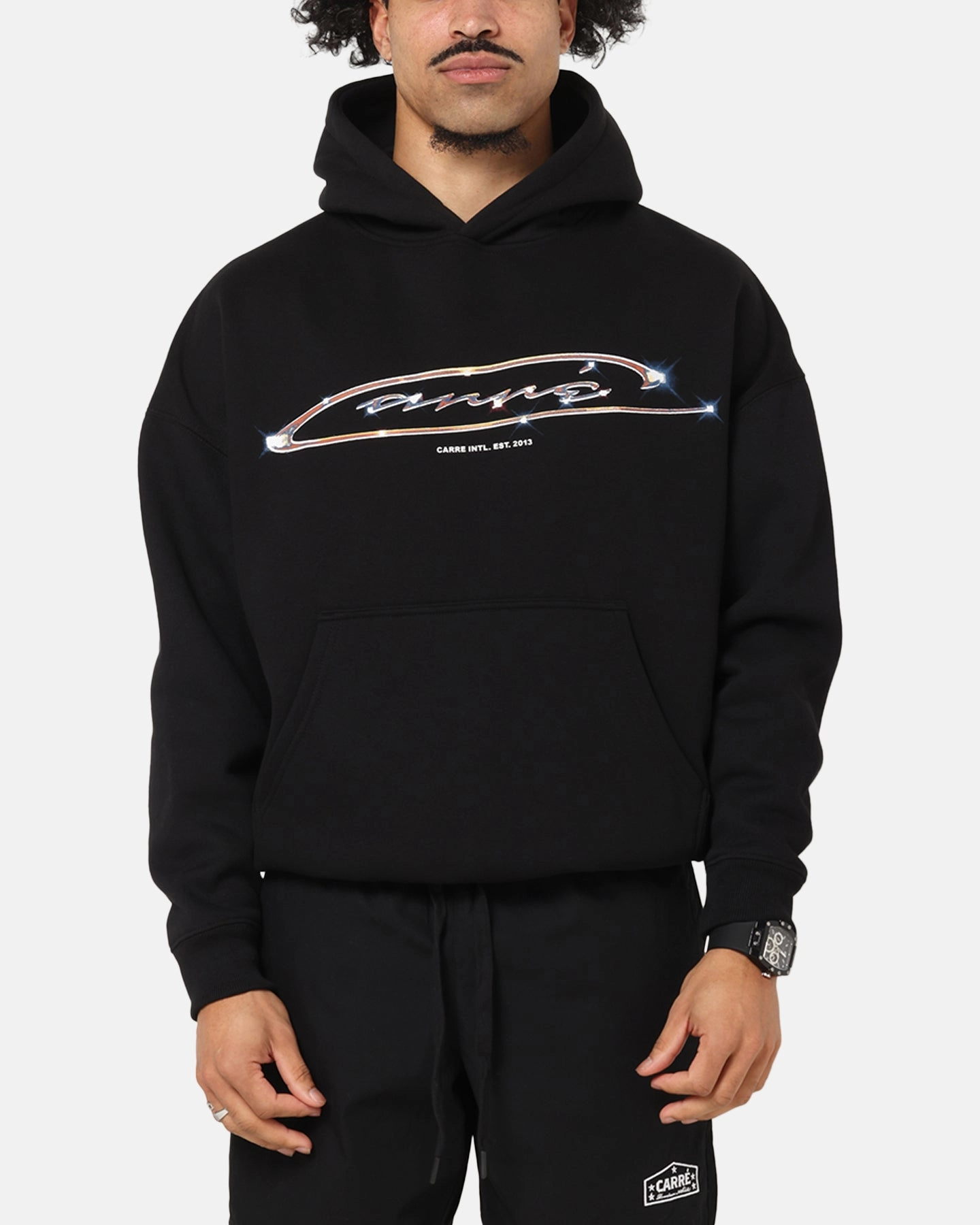 Carre Cold Shine Hoodie Black All Season Durable Double Stitched Seams