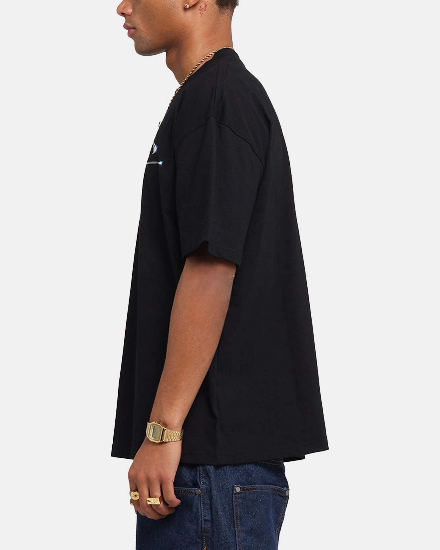 Cozy And Stylish Carre Cold Shine T-Shirt Black