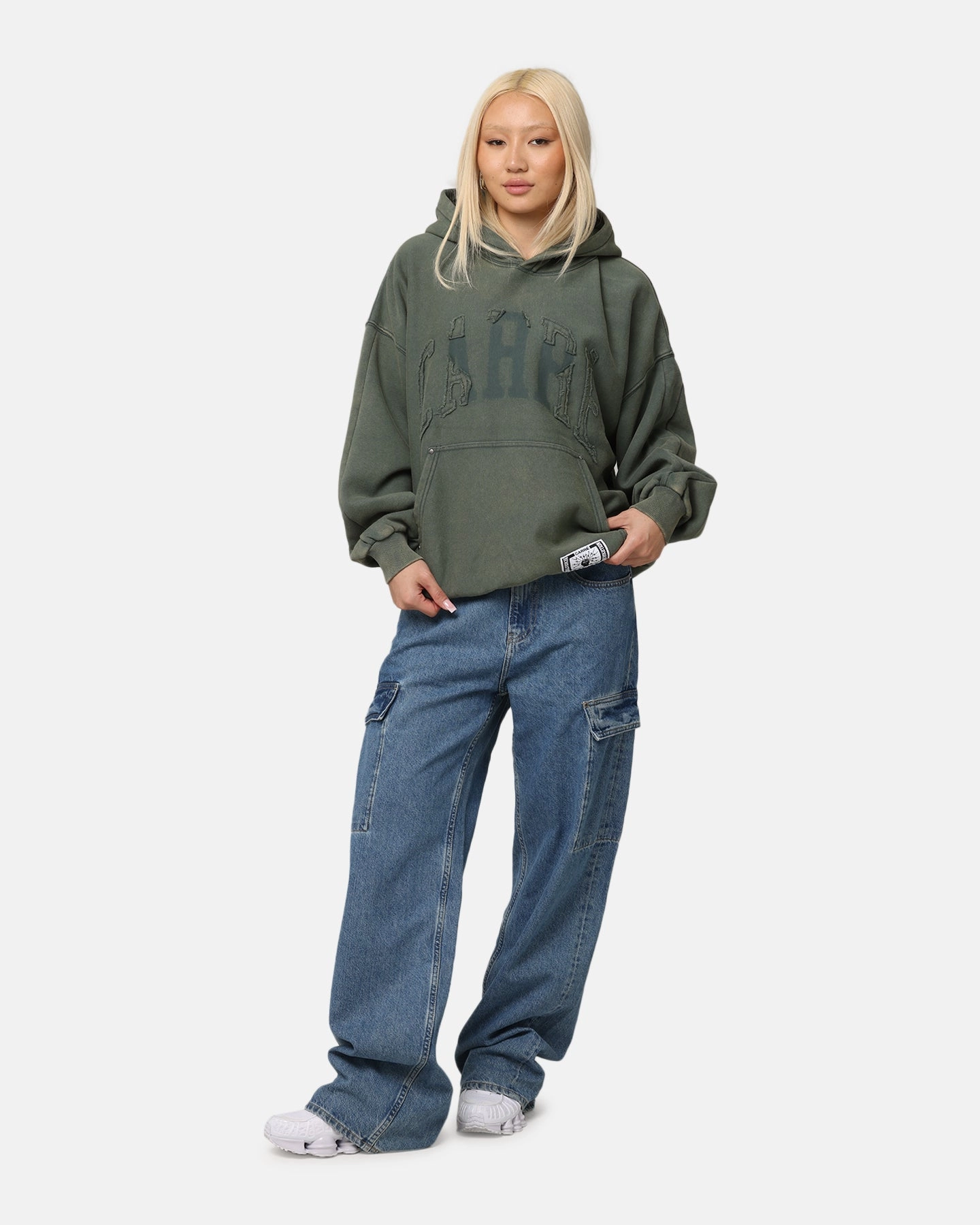 Carre Con-Star Hoodie Rinsed Moss Green Job Multipanel Construction