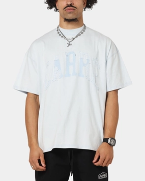 Biodegradable Textile Carre Con Star Oversized T-Shirt Baby Blue
