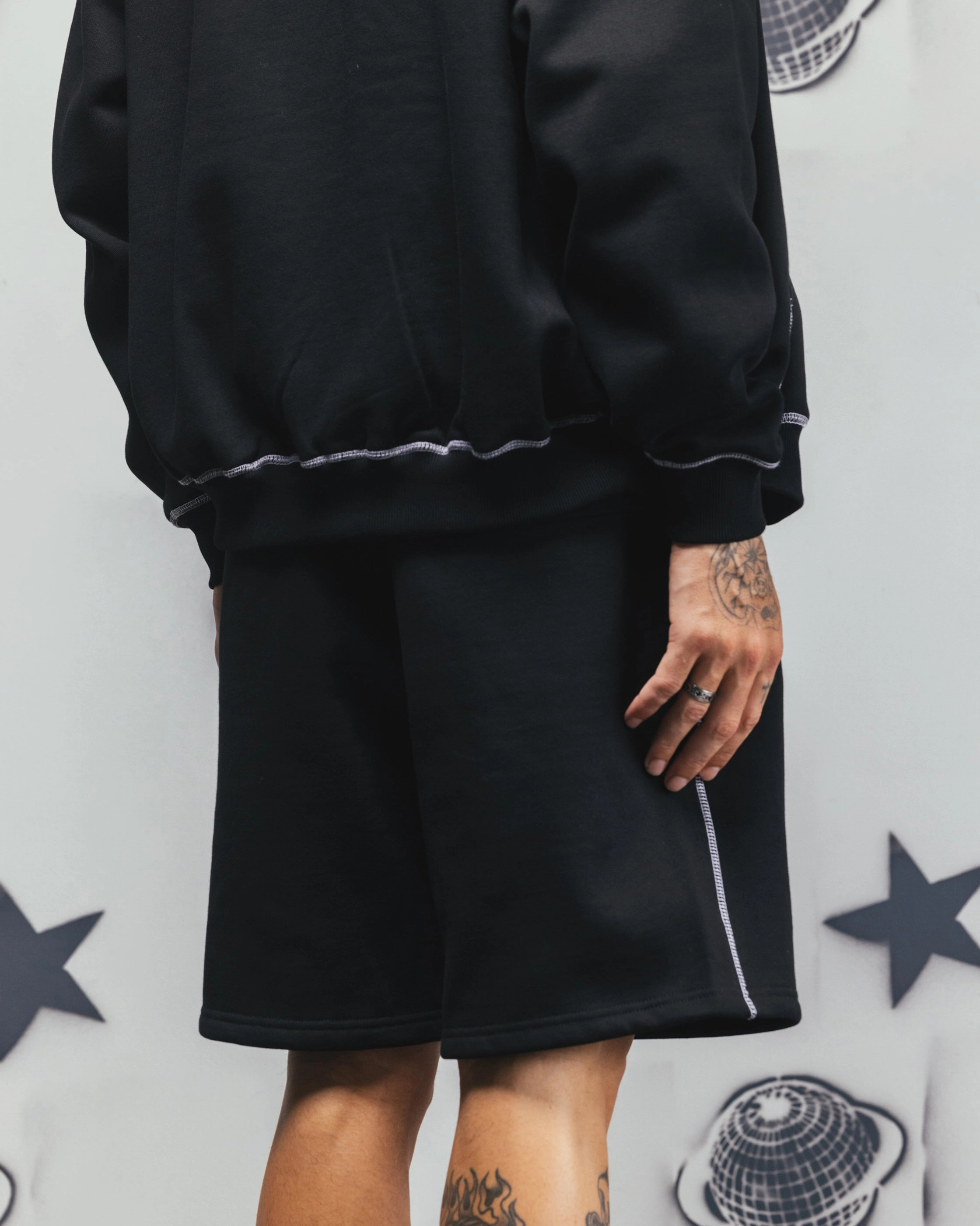 Carre Corrupt Sweat Shorts Black skateboarding gear