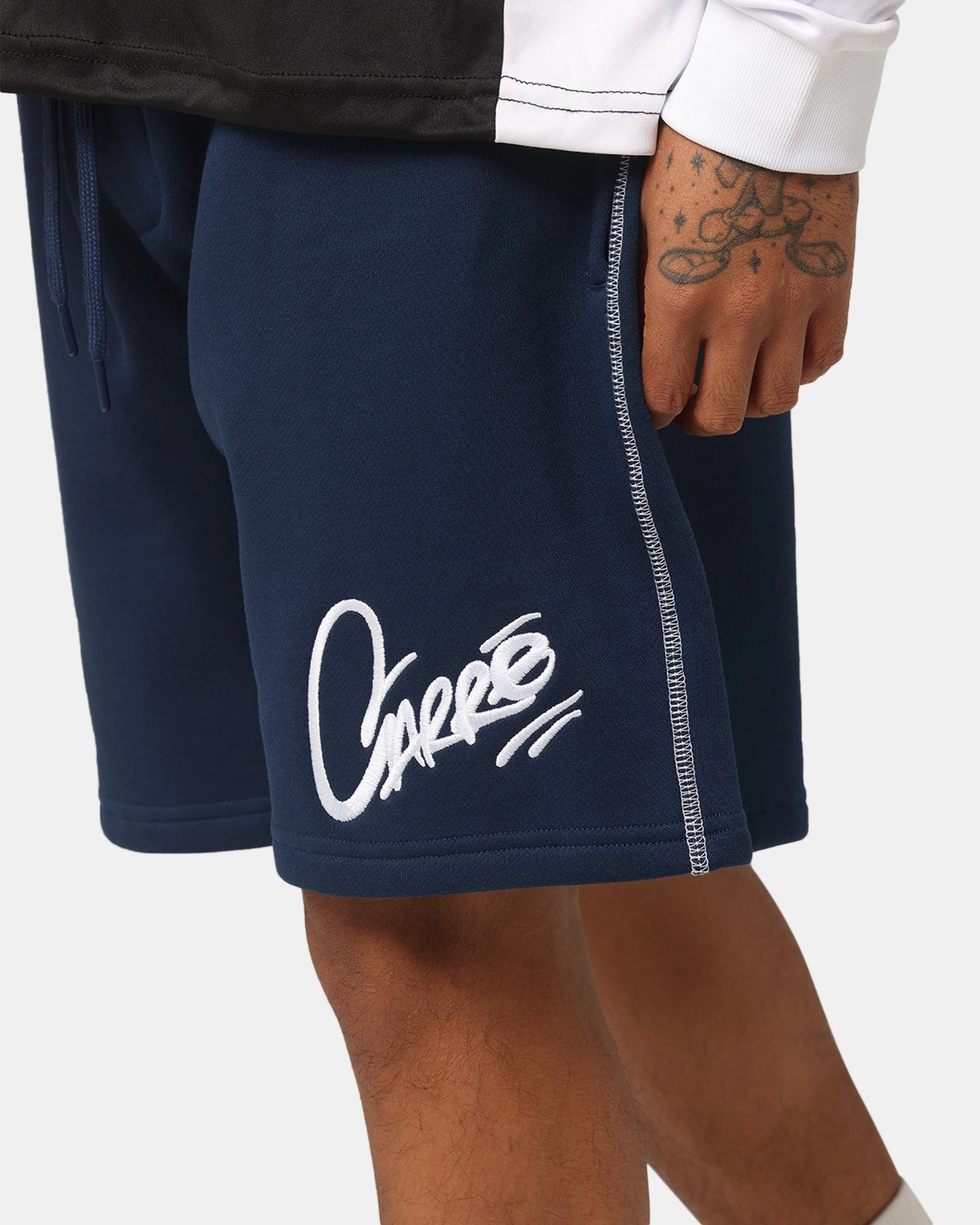 Lightweight Shorts Breathable Design Carre Corrupt Sweat Shorts Navy