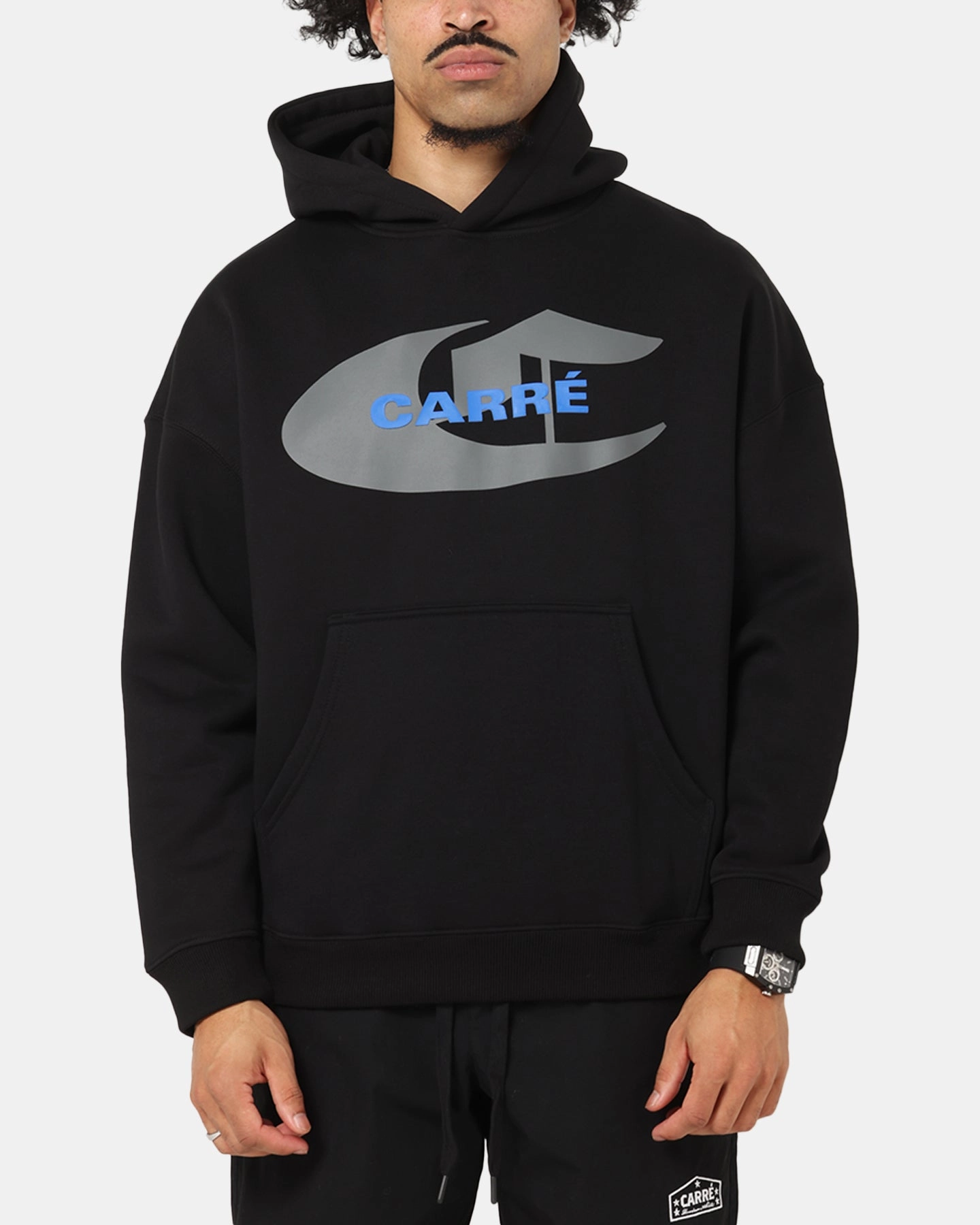Carre Crested Hoodie Black ergonomic