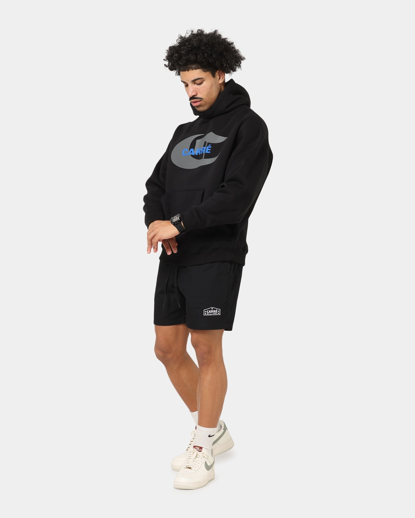 proven low - quality parts Carre Crested Hoodie Black