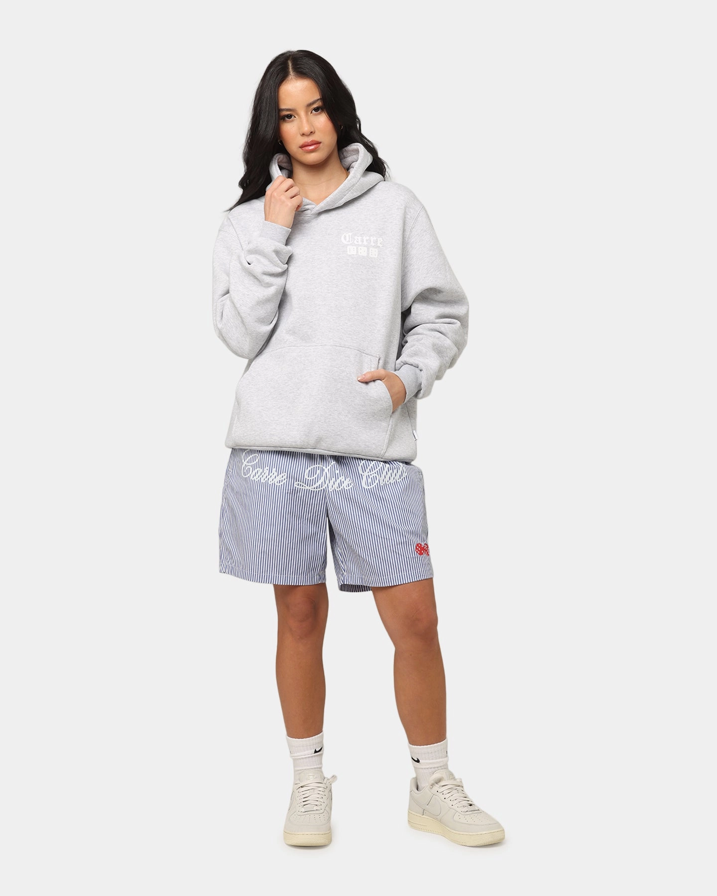 Carre Dice Club Hoodie Grey Marle Street Function Comfortable Shield