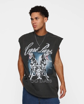 Carre Dog Days Muscle T-Shirt Black Wash Eco Friendly Dye