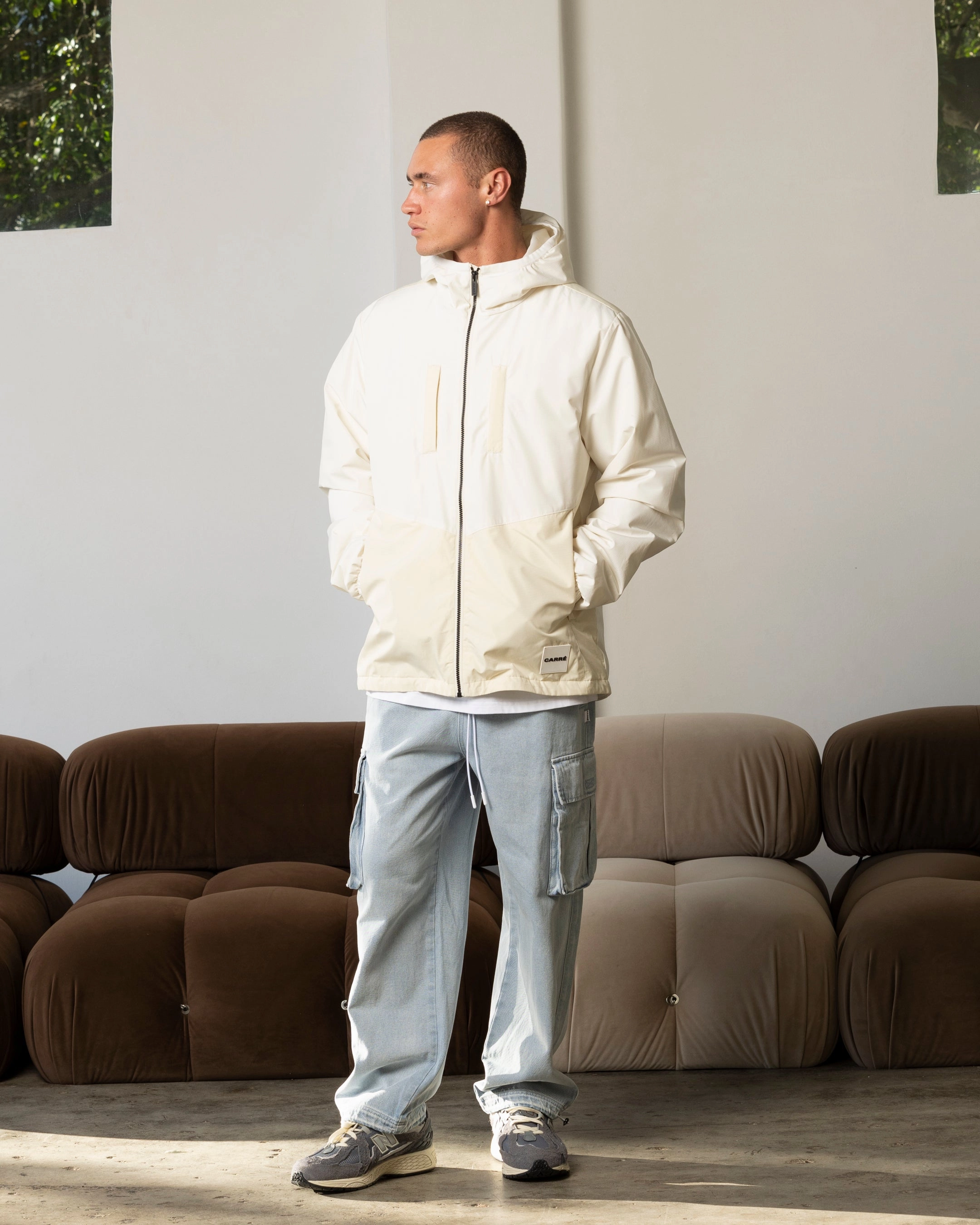 Breathable hat Carre Elevation Shell Jacket Stone/Off White