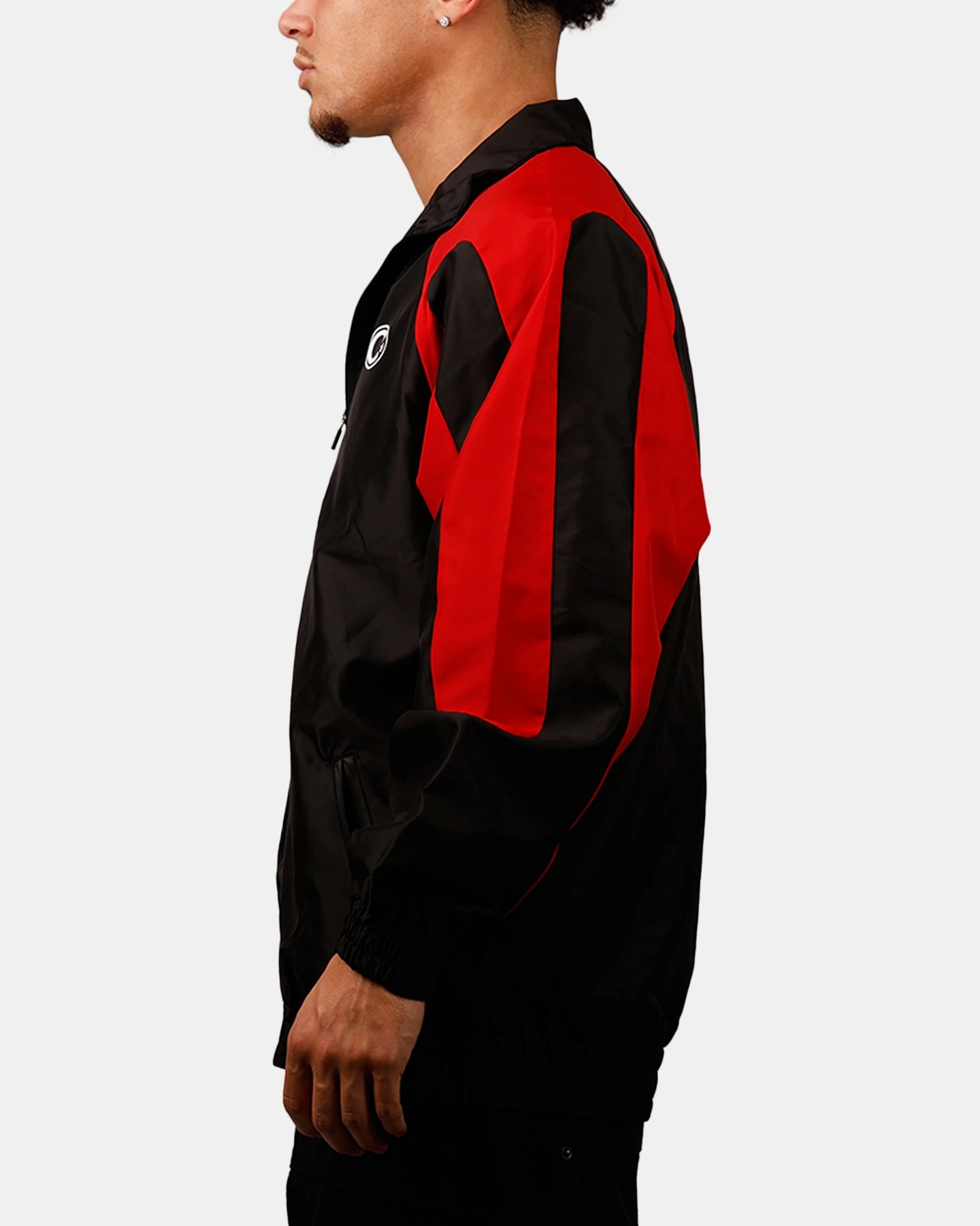 Windproof Jacket High-quality Carre Empire Panelled Jacket Black/Red
