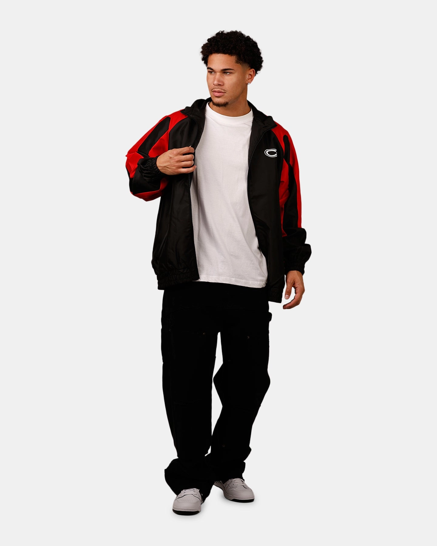 Carre Empire Panelled Jacket Black/Red Nail-clipper