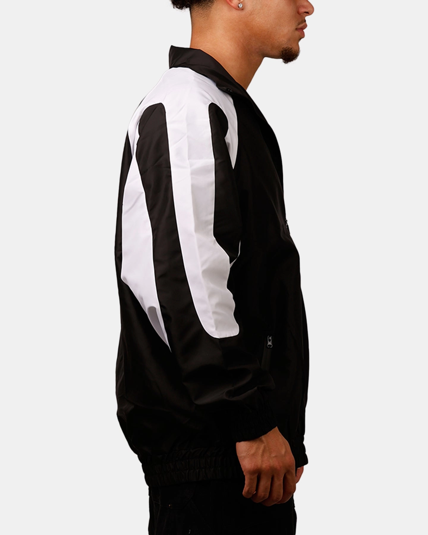 Anti Slip Shoulder Pads Rack Carre Empire Panelled Jacket Black/White