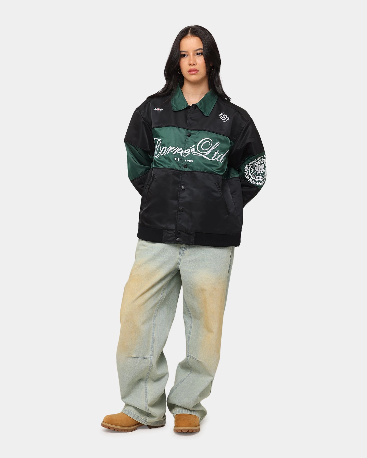 color - coordinating Carre Established Jacket Black/Green