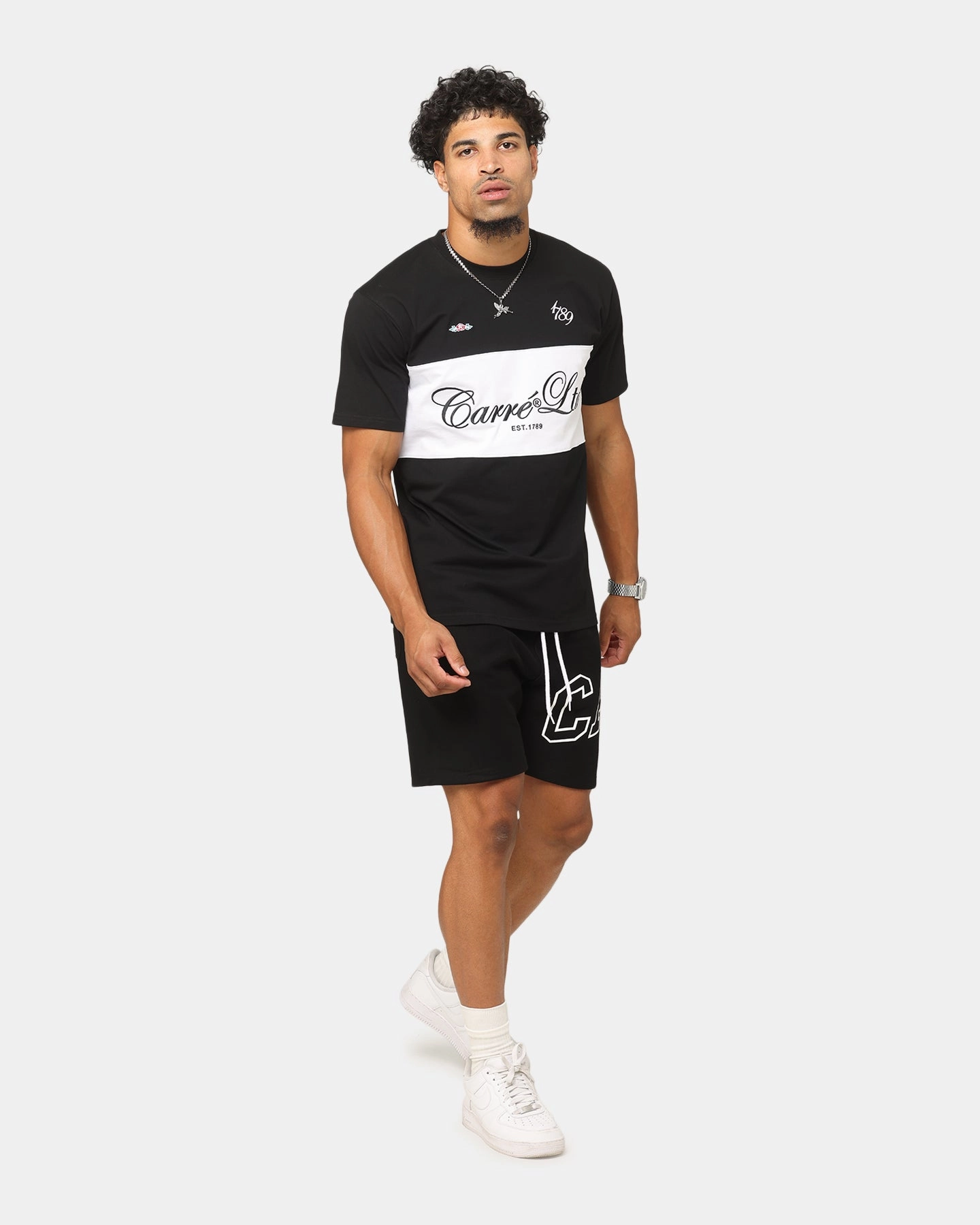 Carre Established Panel T-Shirt Black/White Animal Print Summer Style