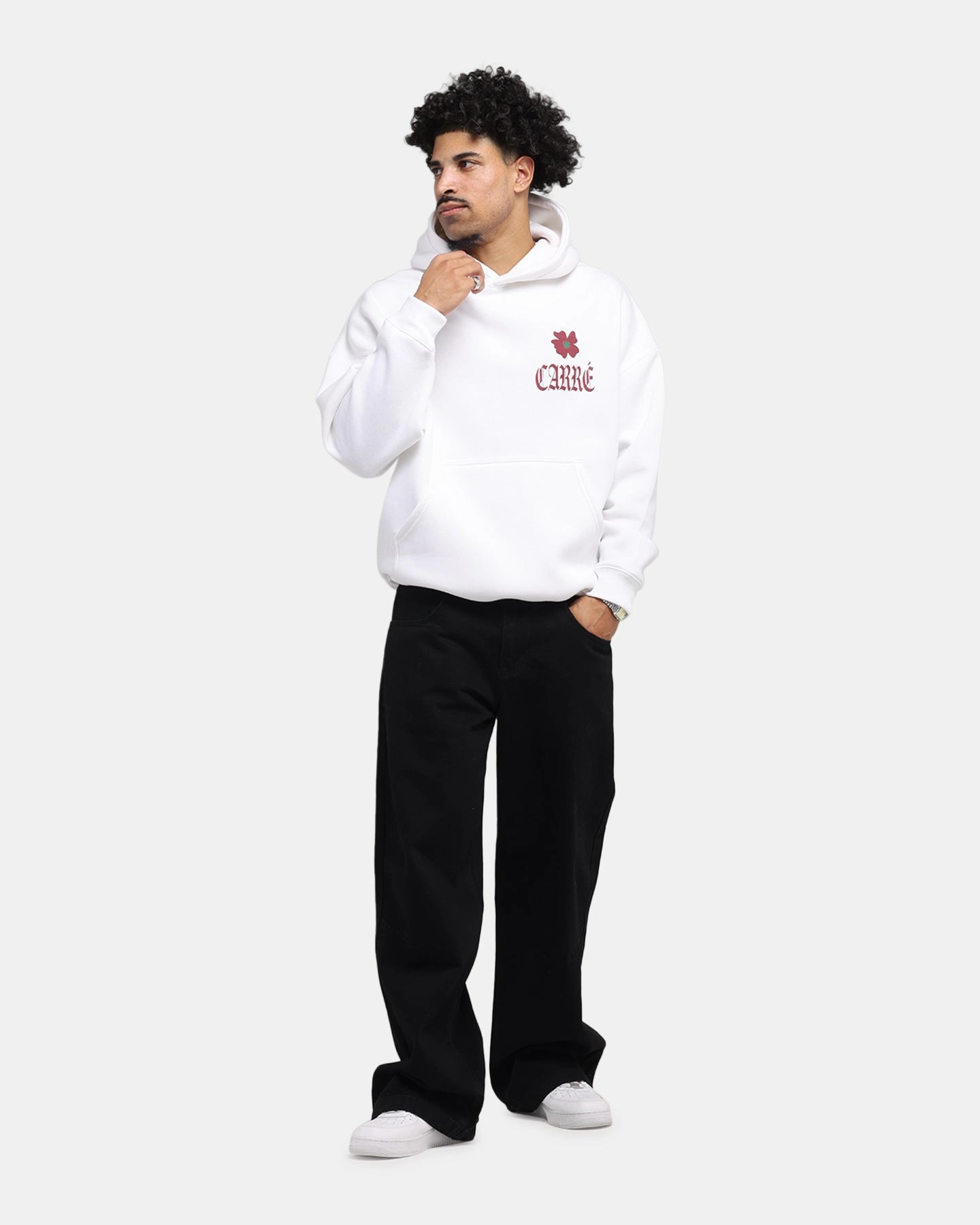 High Strength Thread Carre Eternal Garden Hoodie White