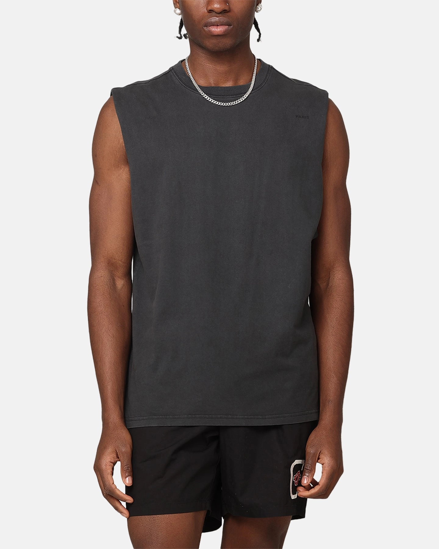 Recycled Polyester Blend thermal Carre Experience Muscle T-Shirt Black Wash