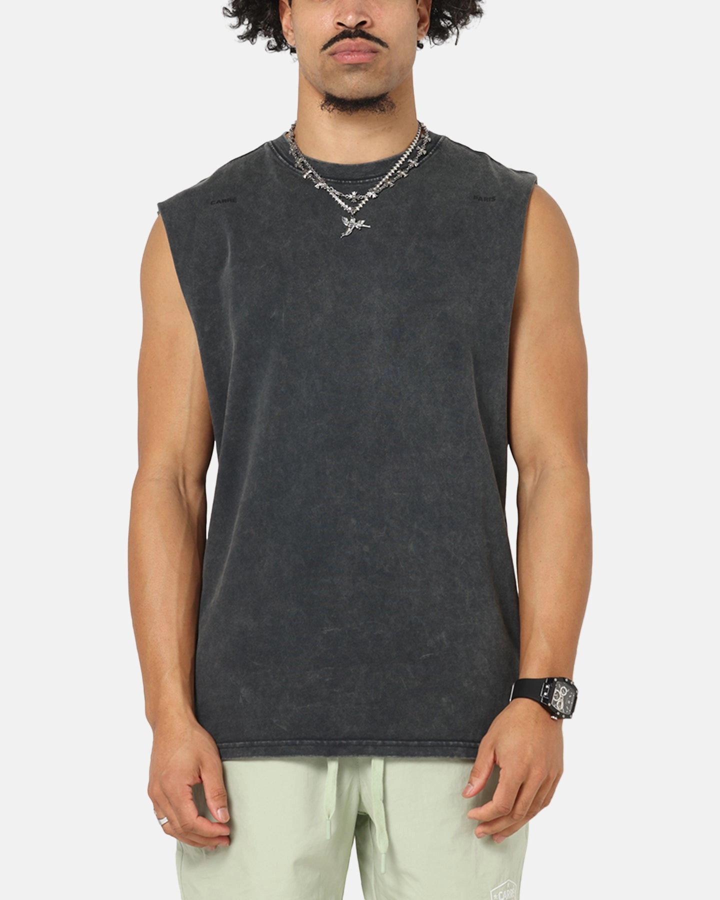 Comfy Choice Camping practicality Carre Experience Muscle T-Shirt Washed Black
