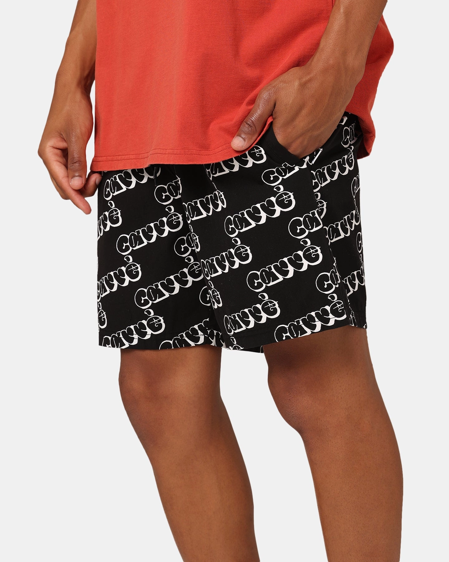 Carre Experience Slide Shorts Black Eco Friendly Dye Process Recycled Polyester Blend