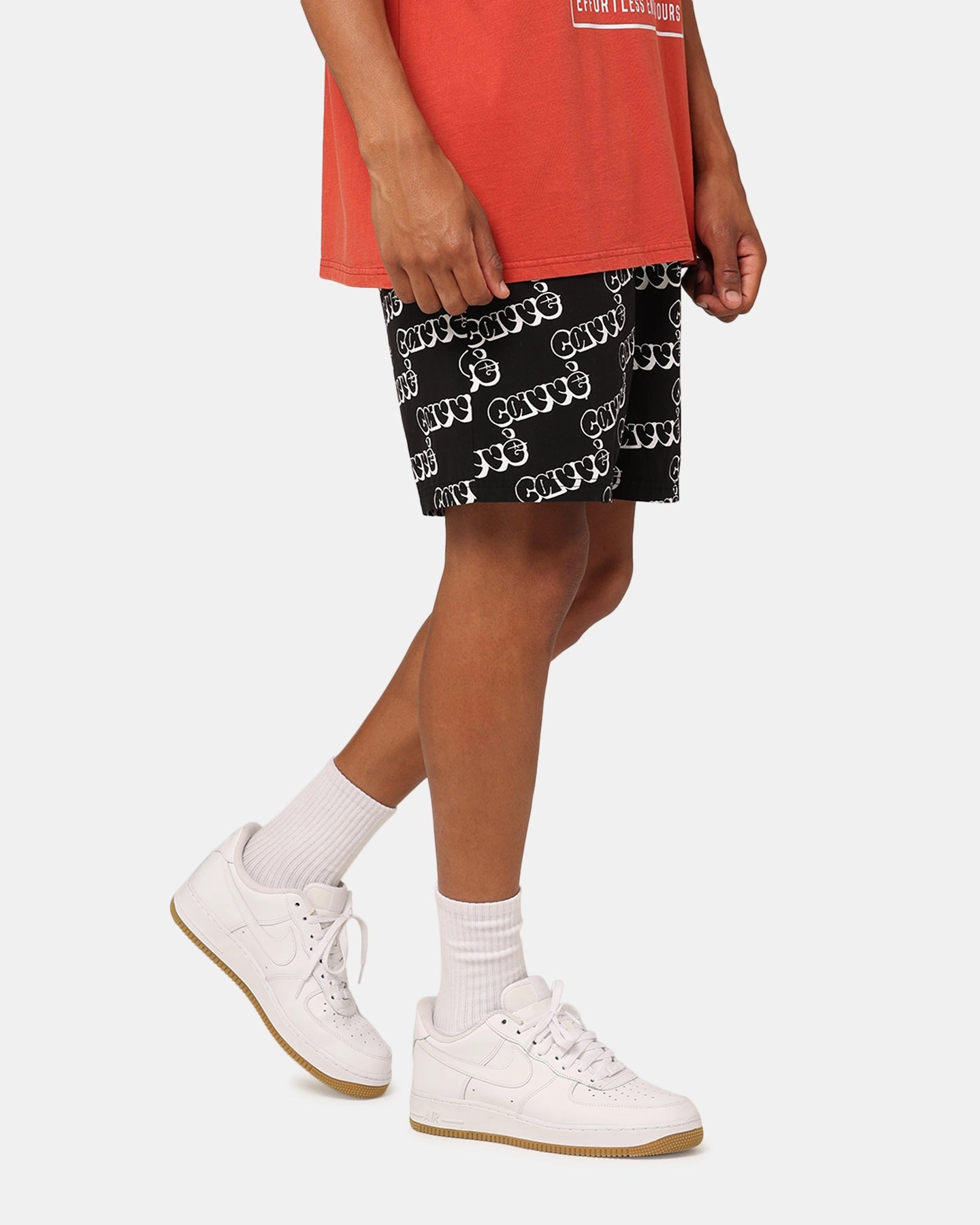 Wrinkle-Resistant Carre Experience Slide Shorts Black