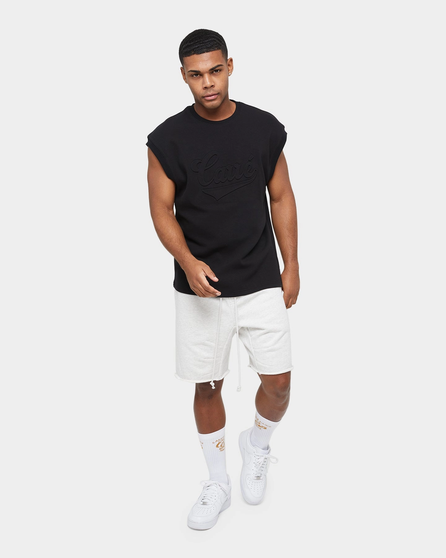 High Quality Easy Style Carre Forme Muscle T-Shirt Black