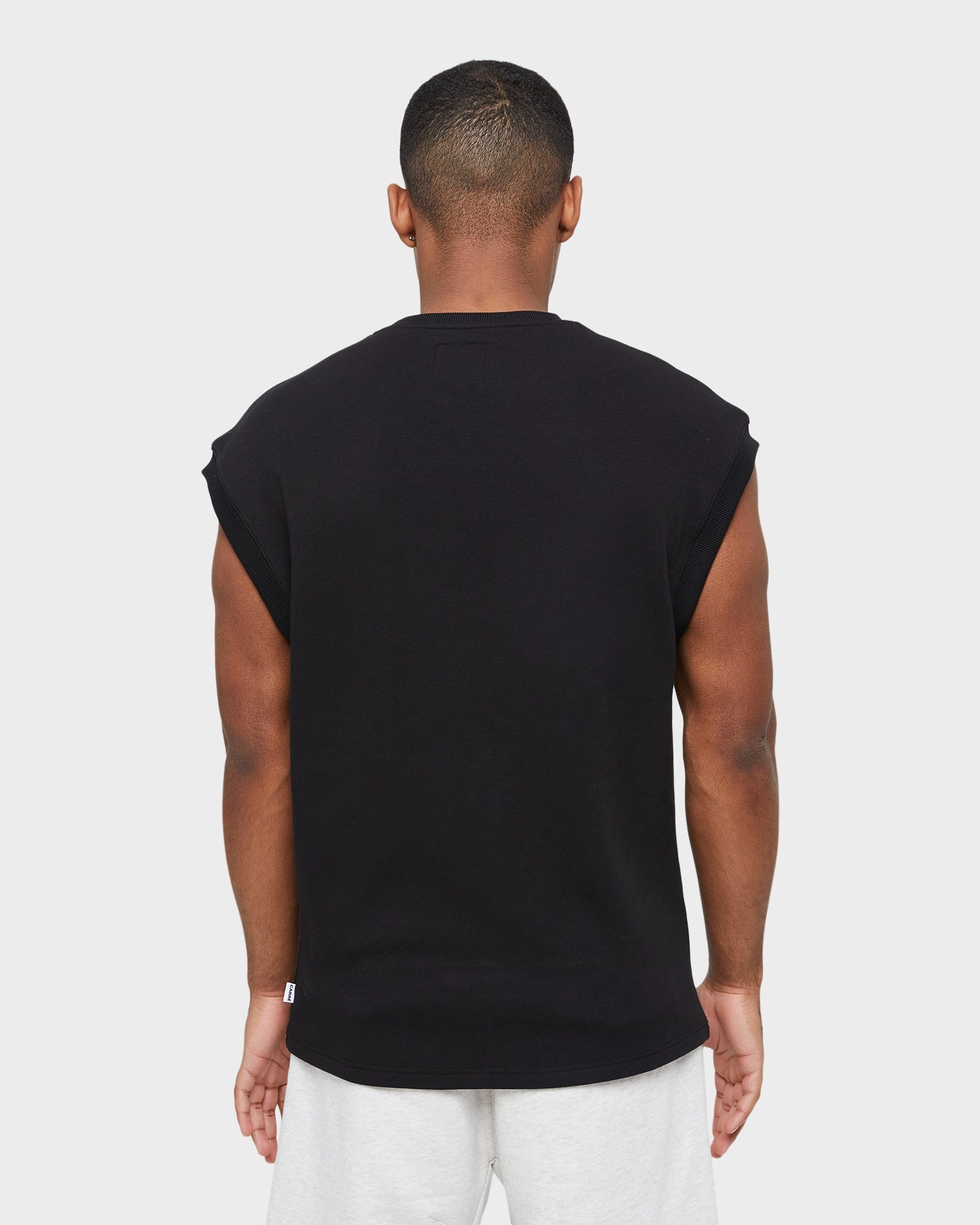 Non Iron Fabric Carre Forme Muscle T-Shirt Black
