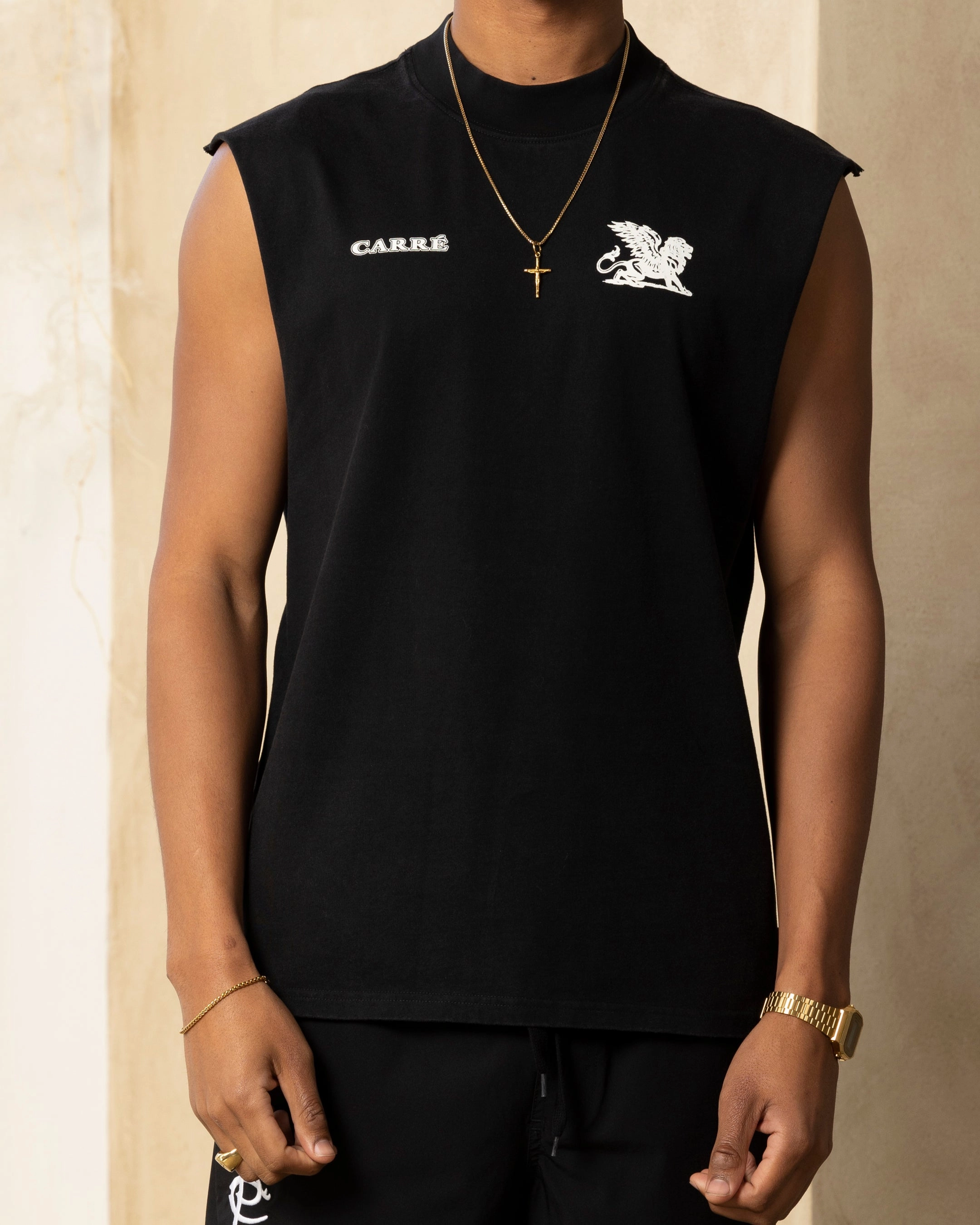 Light Breeze Carre  Formula Muscle T-Shirt Washed Black