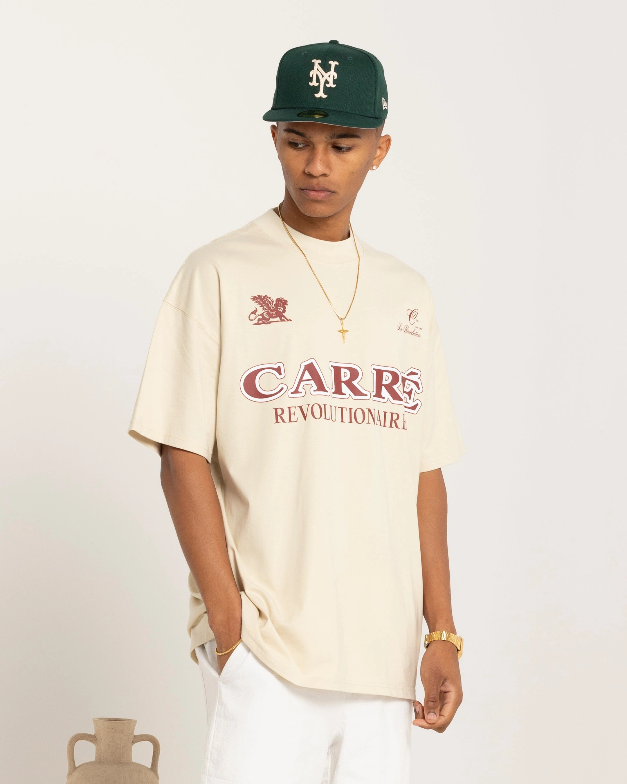 Carre Formula Oversized T-Shirt Off White Casual Fit Relaxed Comfort