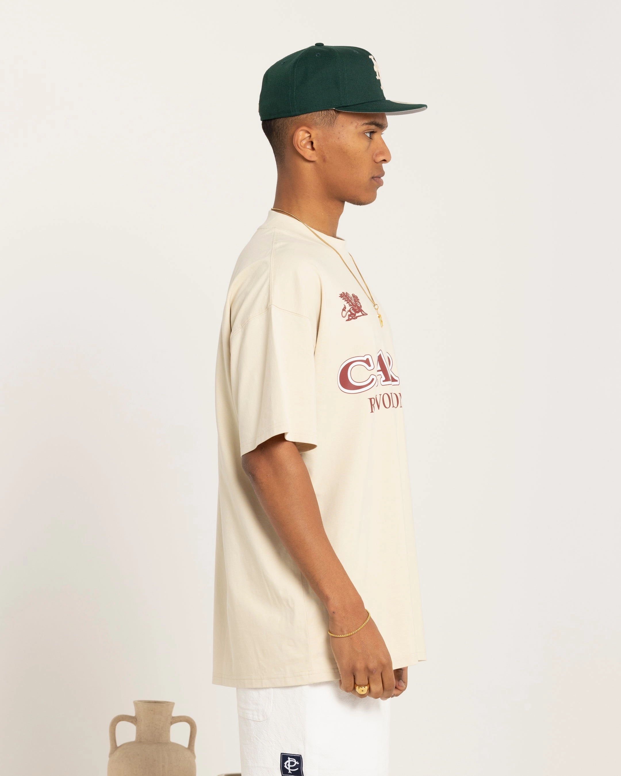 Minimal Comfort Style Carre Formula Oversized T-Shirt Off White