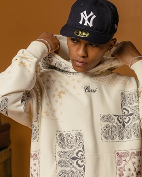 Shaving-cream Carre Fragment Paisley Hoodie Off White