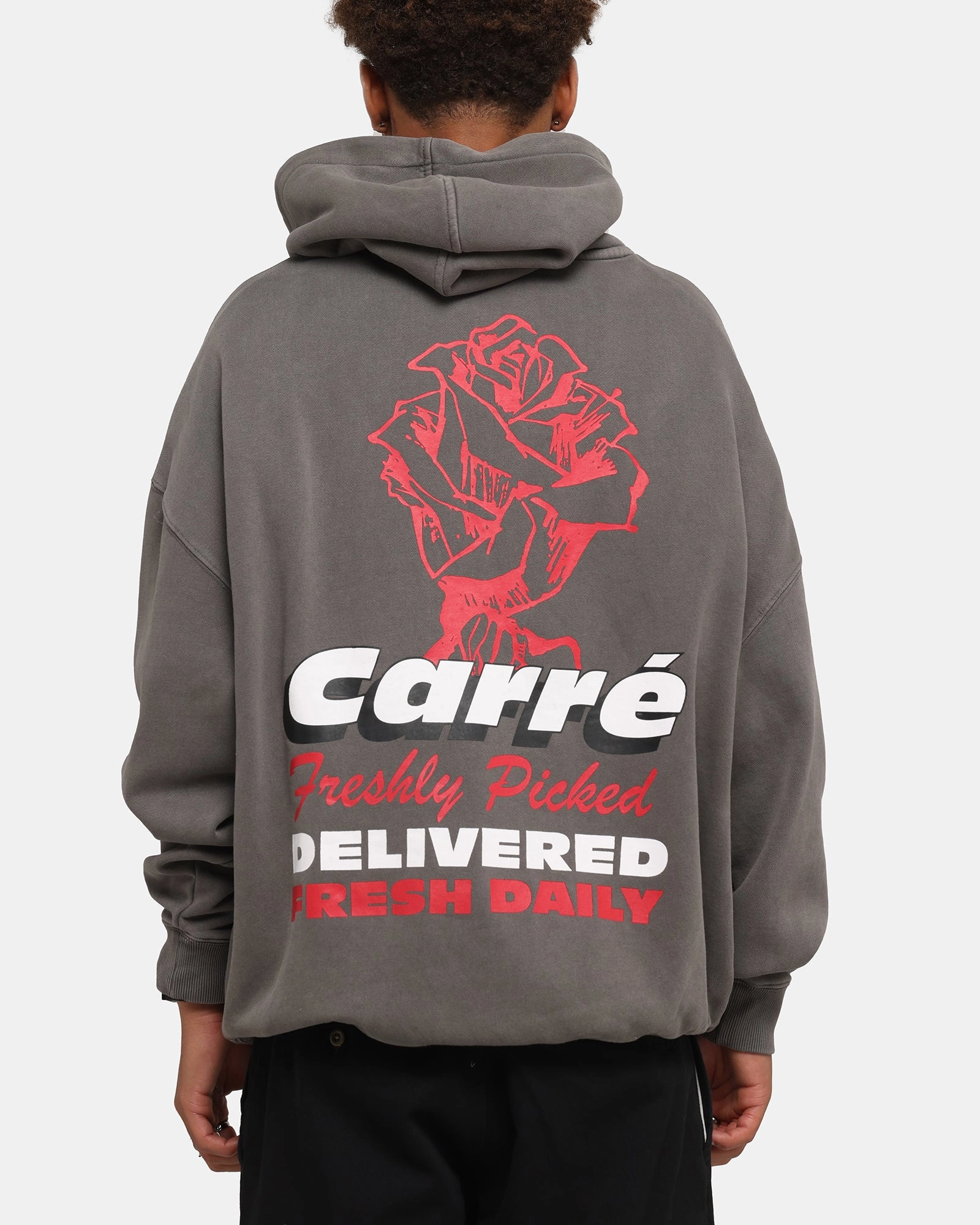 Soft Cool Carre Freshly Picked Hoodie Washed Charcoal