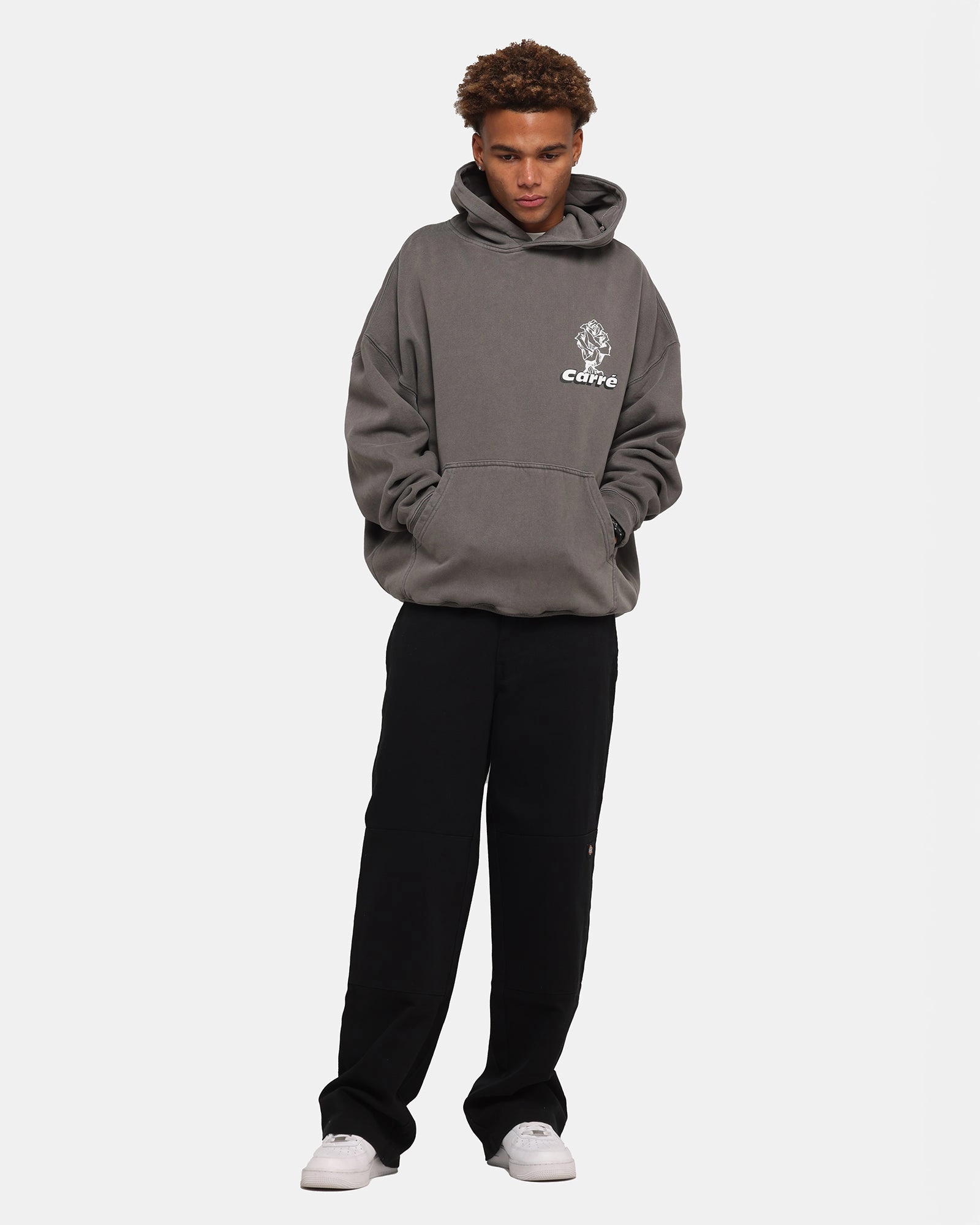 Carre Freshly Picked Hoodie Washed Charcoal on - road