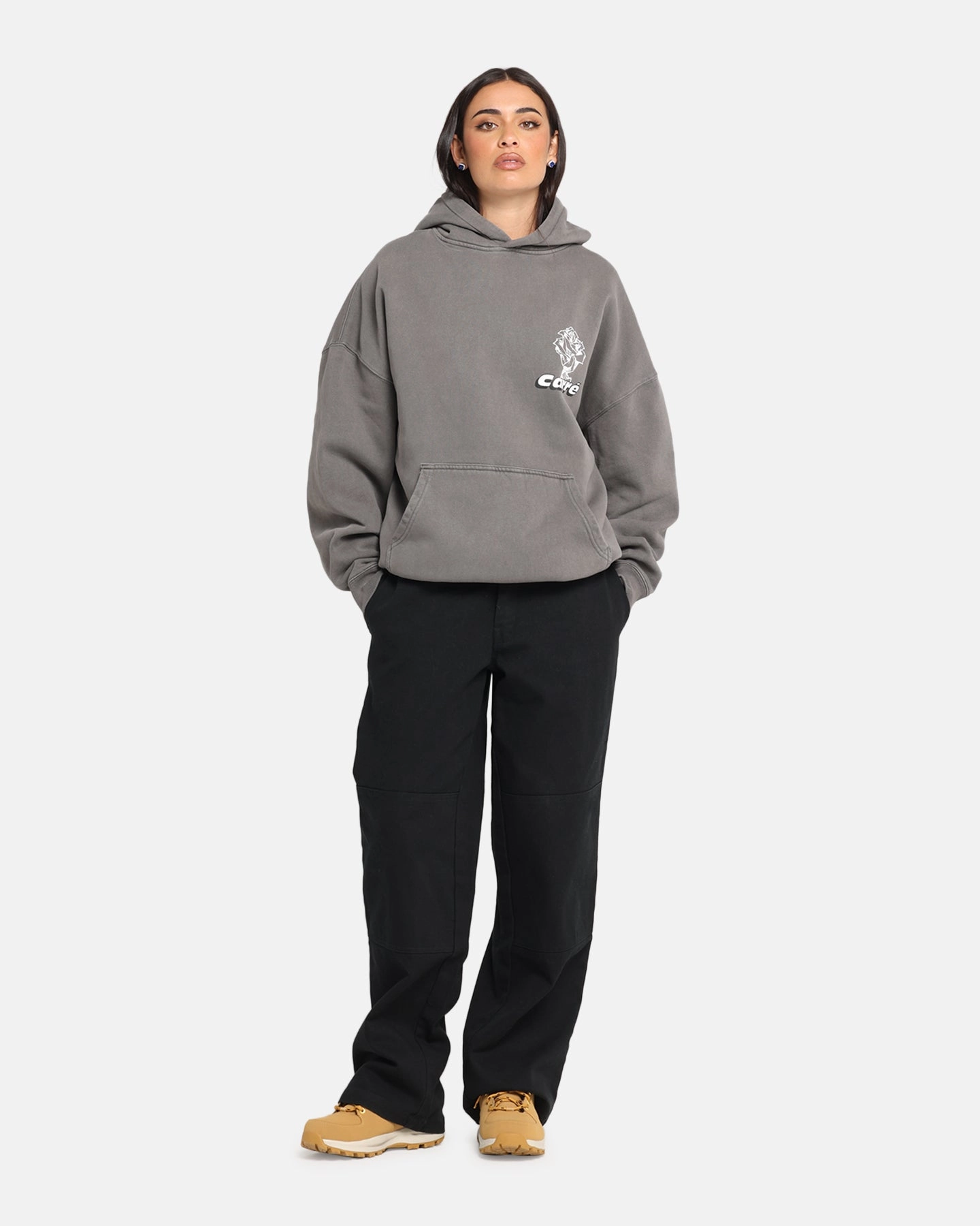 Carre Freshly Picked Hoodie Washed Charcoal Participate