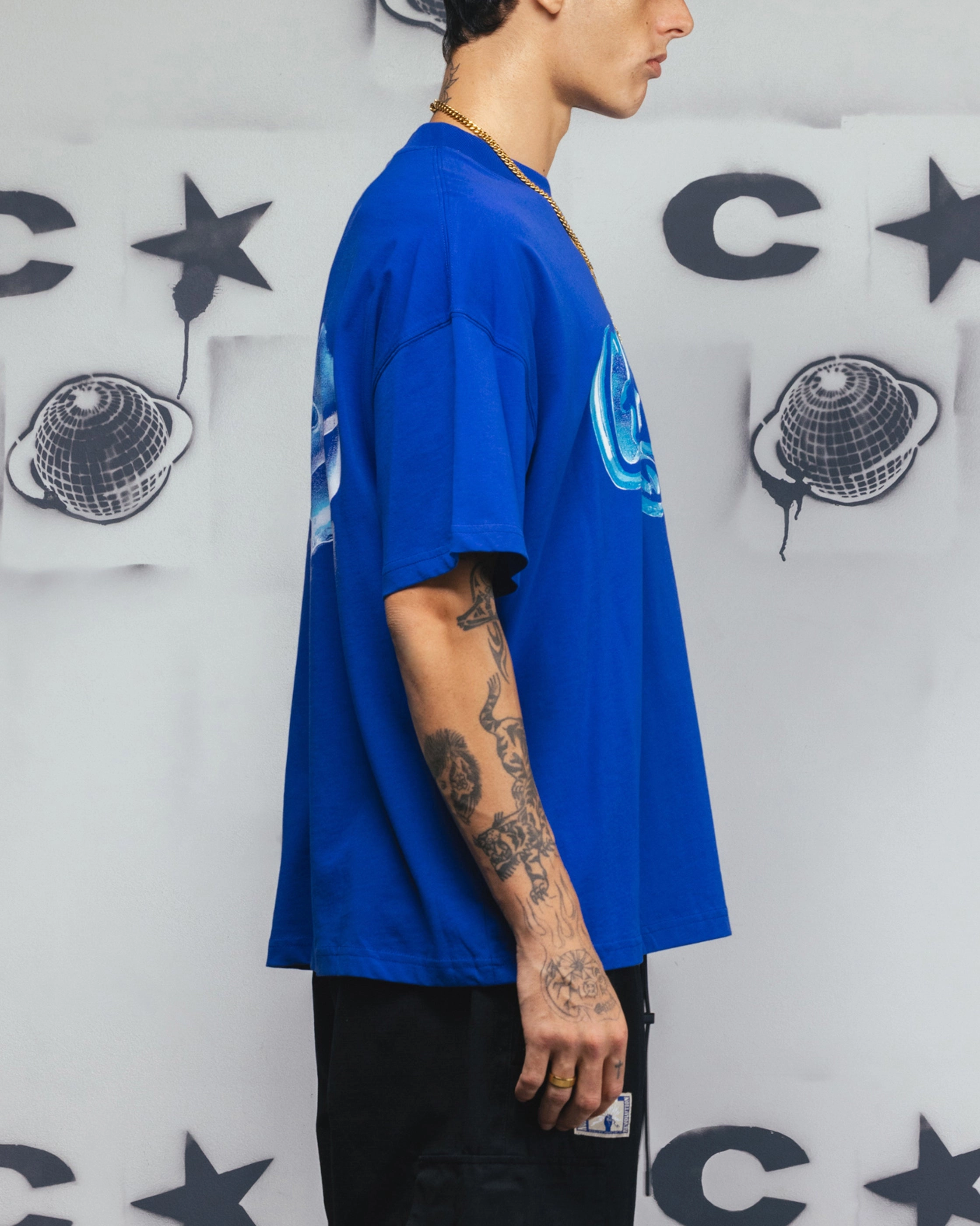 Carre Frosted T-Shirt Royal Everyday Wearable Breathable Fit
