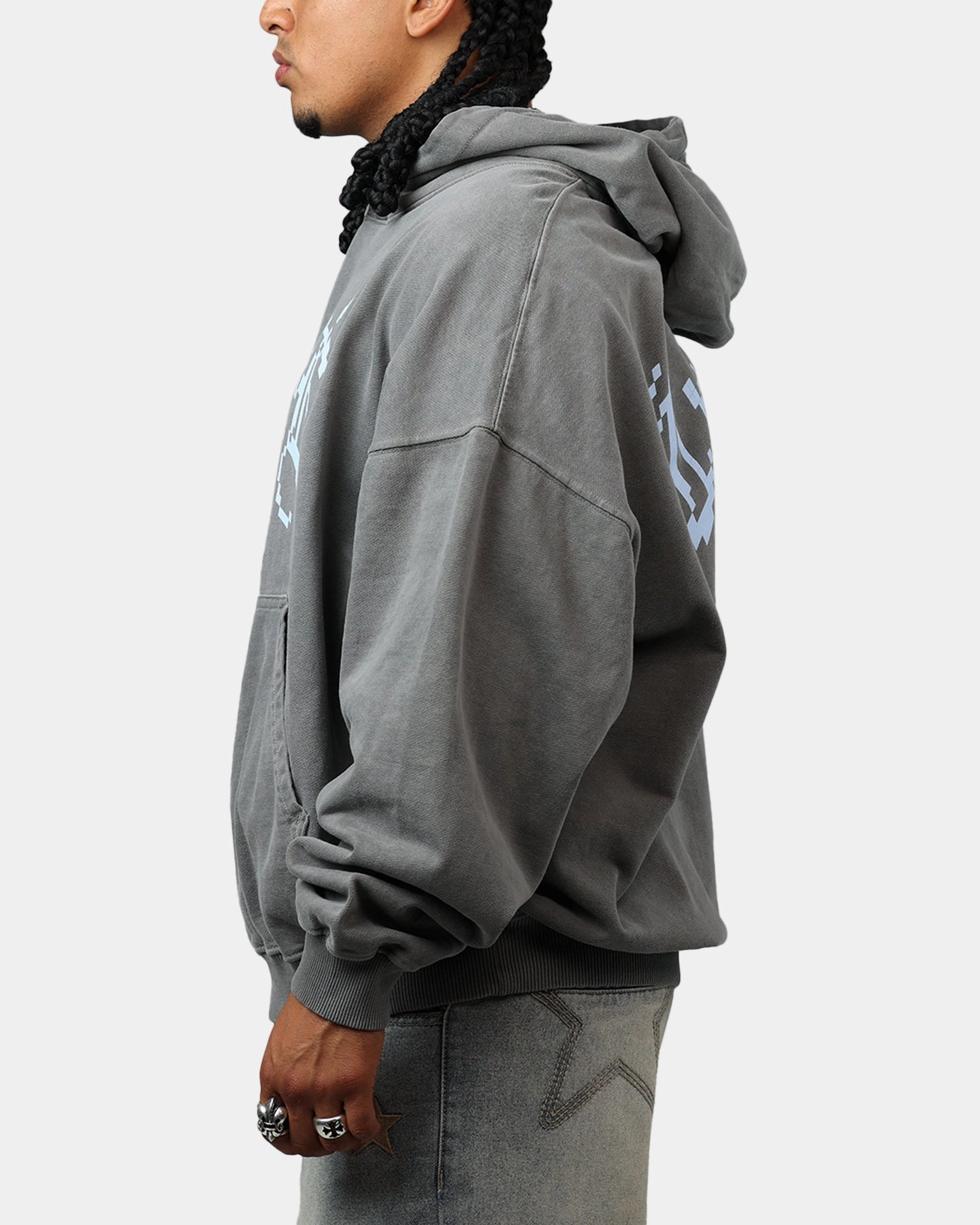 Carre Game Over Hoodie Washed Charcoal Spread