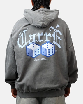 Hooded Version Carre Game Over Hoodie Washed Charcoal