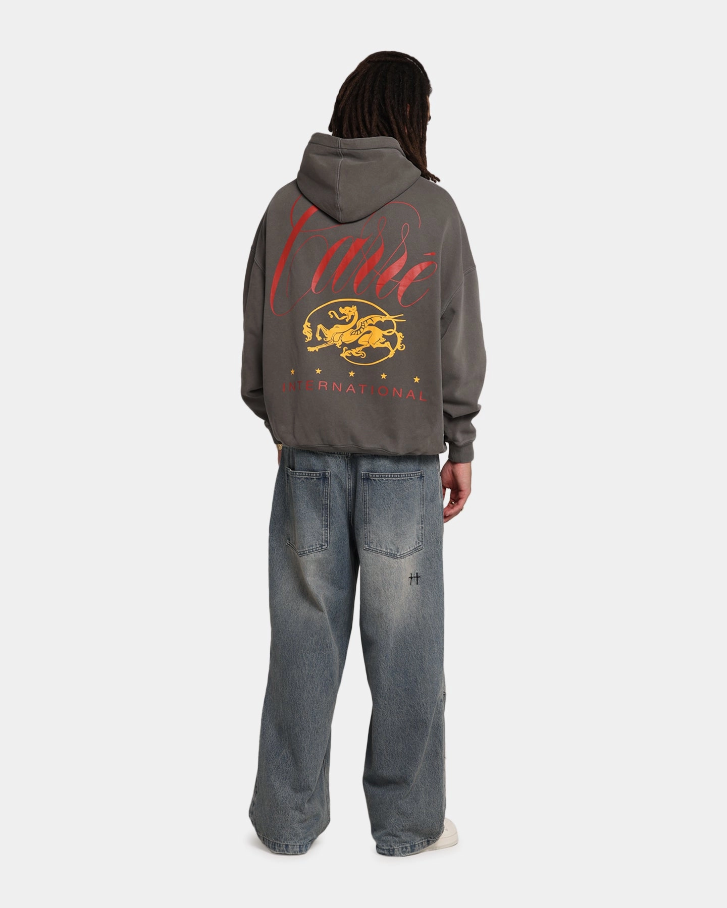 Carre Golden Scale Hoodie Washed Charcoal Durable Seams high intensity conflict