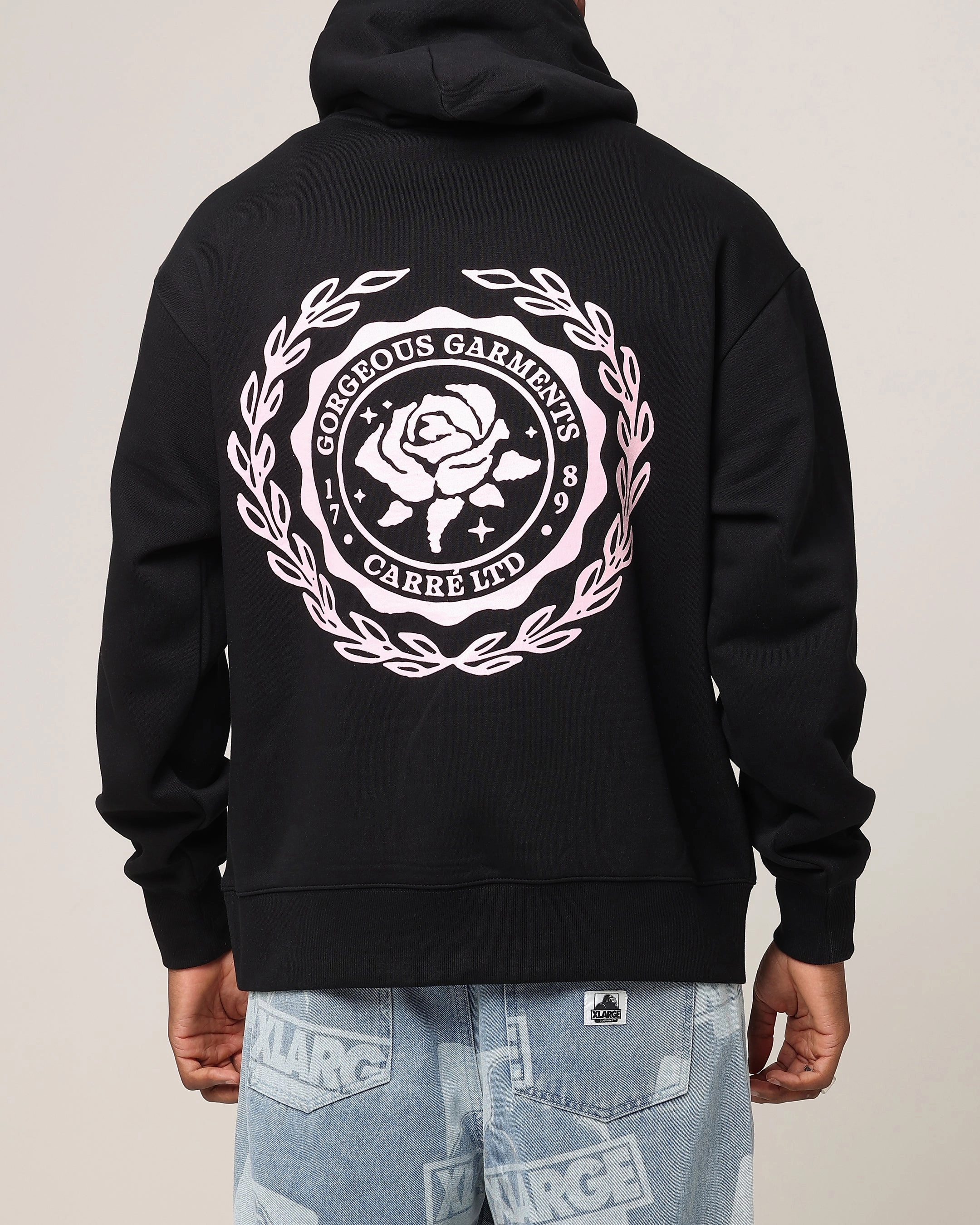 Unstructured Shoulder Cut Carre Gorgeous Hoodie Black