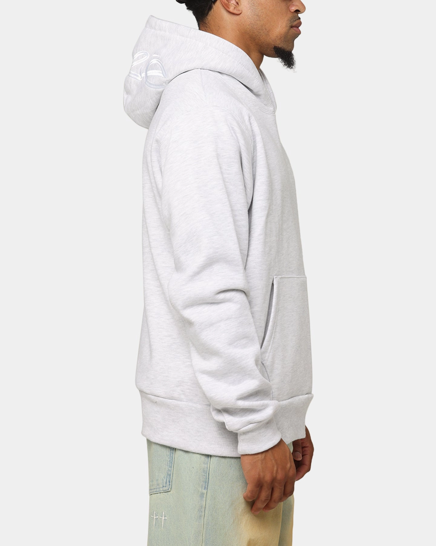 Carre Graffiti Hoodie Grey Marle fire support Quick Release Closure