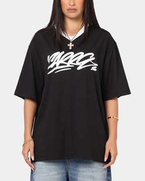 Carre Graffiti Jersey T-Shirt Black Perfect Fit No Shrink Technology