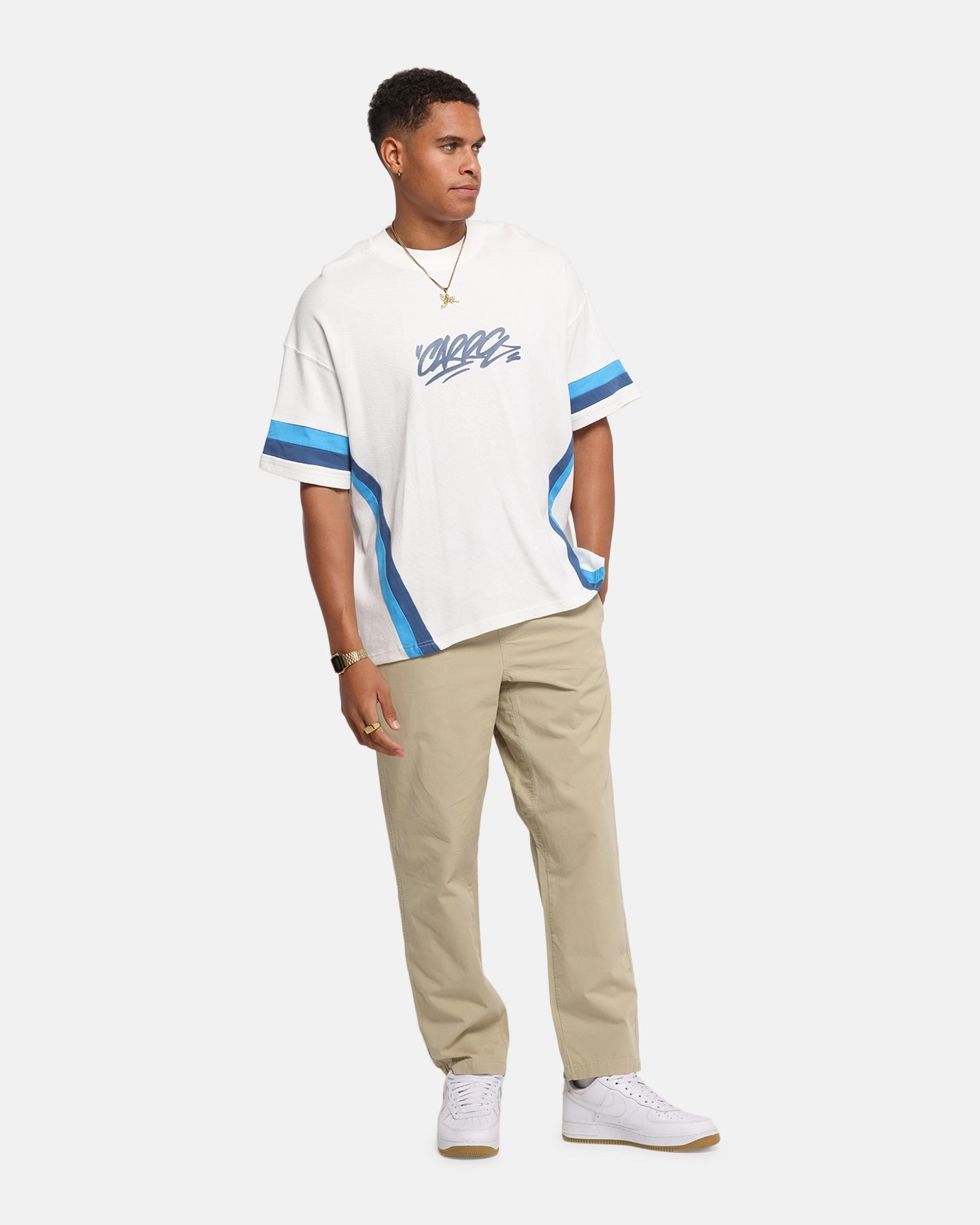 Carre Graffiti Waffle T-Shirt Off White Comfortable Style