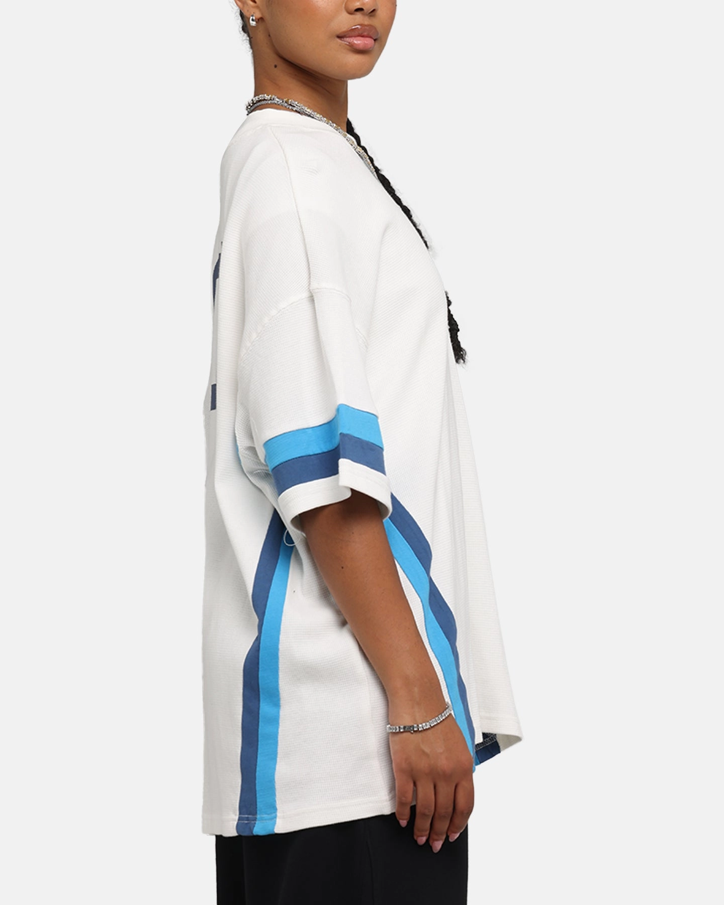 MinimalBranding Casual Vibe Wear Carre Graffiti Waffle T-Shirt Off White