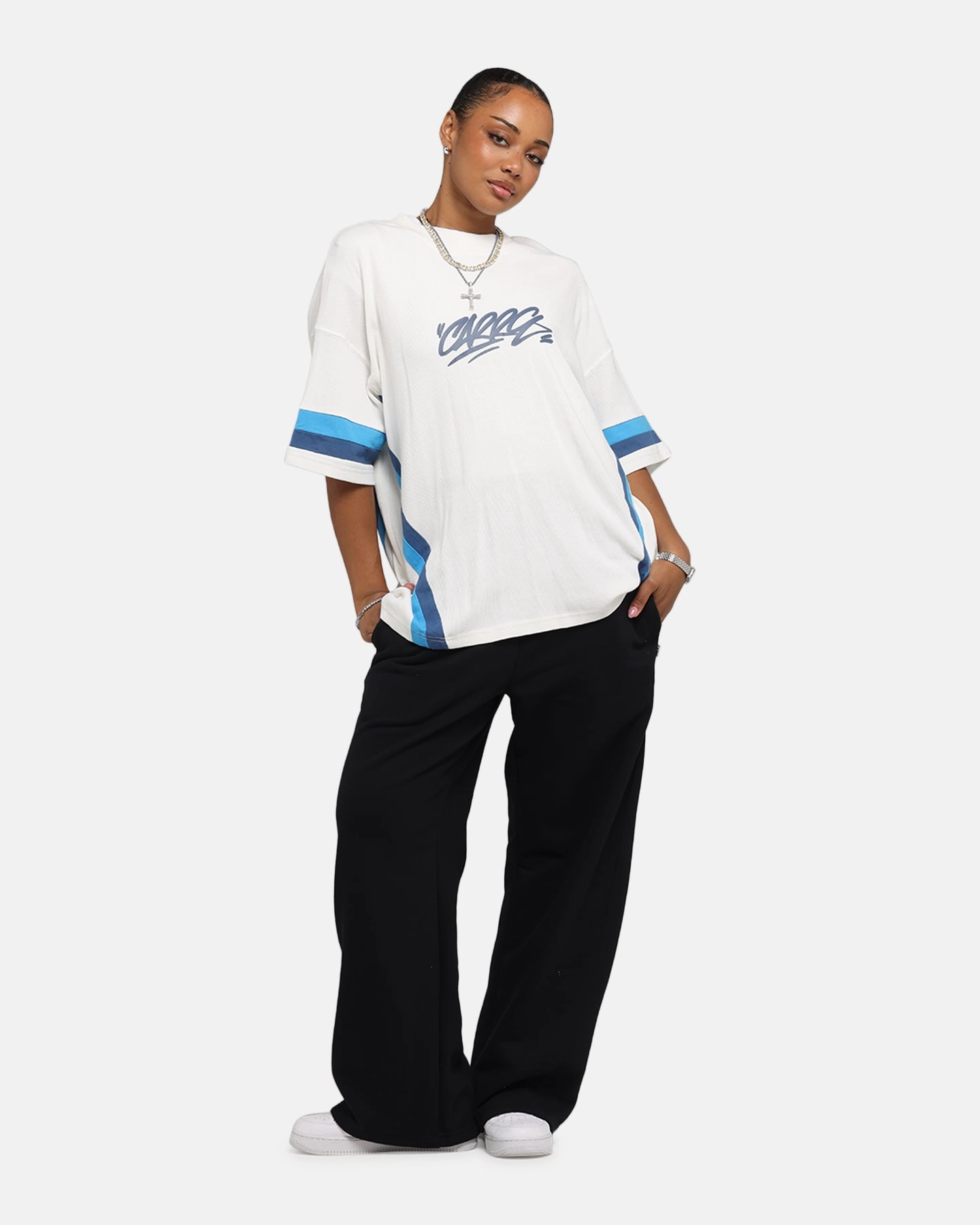 Carre Graffiti Waffle T-Shirt Off White Elderly clothing