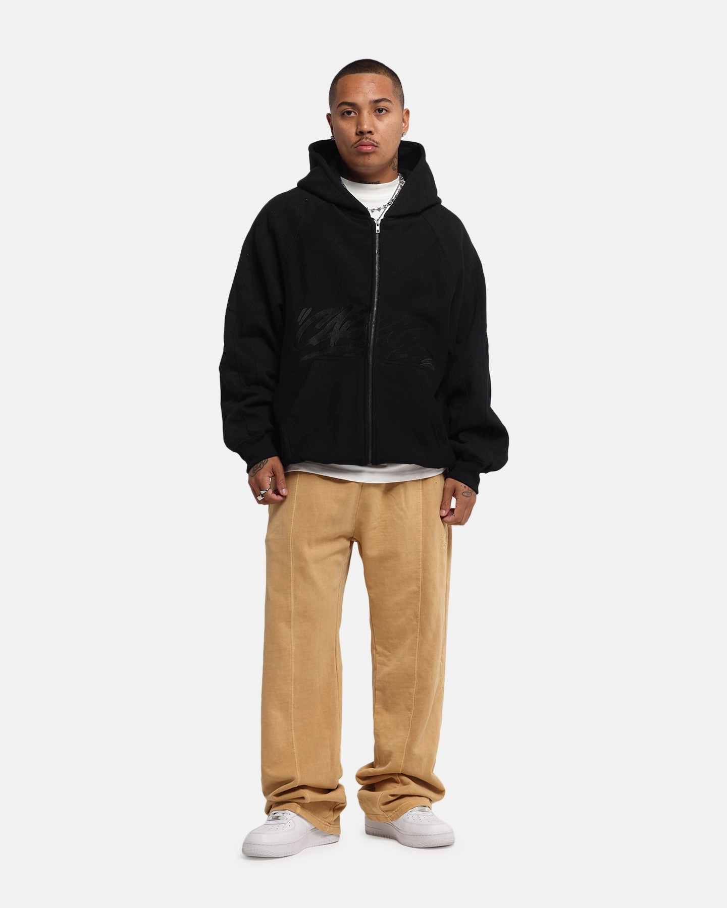 popular in Africa Carre Grit Hoodie Black